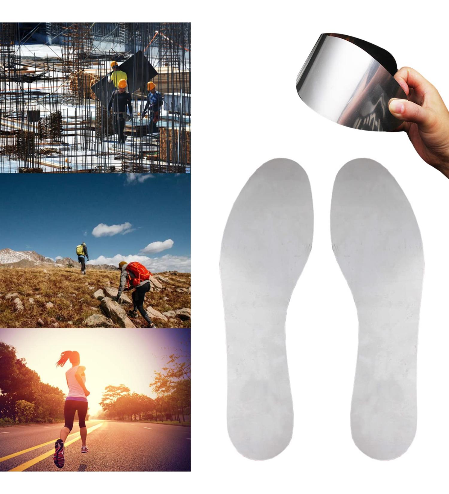 MrBuLiao Puncture Resistant Stainless Steel Insoles for Men and Women - Fits All Shoe Types (Size 10) - Buy Online on GoSupps.com