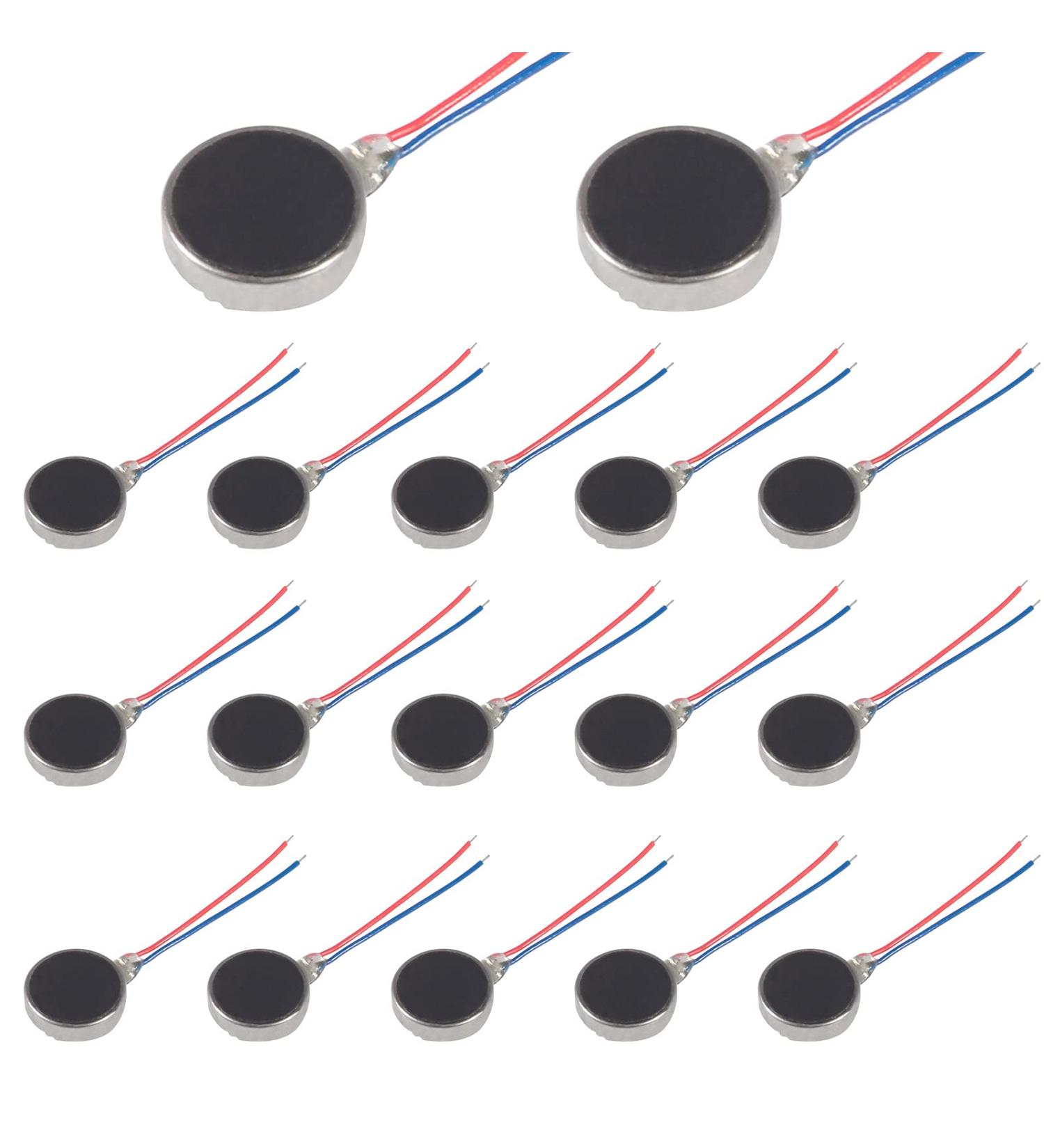17PCS 10x2.7mm Mini Vibration Motors 1027 DC 3V Micro Mini Tiny Flat Coin Button-Type Vibrating Motors with Two Wires for Mobile Cell Phone Pager Tablet Household Appliances 10mmx2.7mm - Buy Online on GoSupps.com