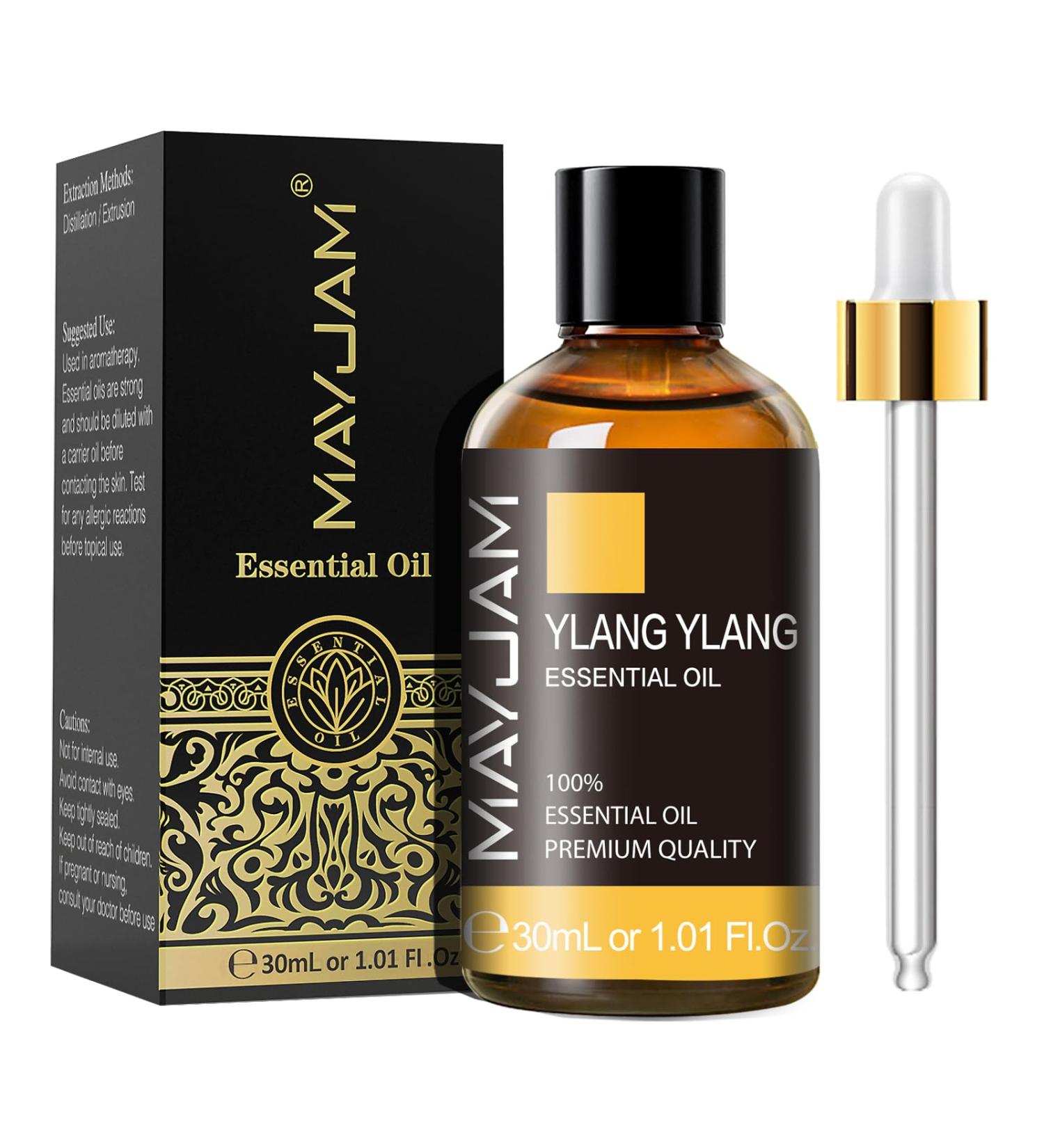 MAYJAM Ylang Ylang Essential Oil 30ML - for Diffuser, Humidifier, DIY Home Wardrobes - Buy Online on GoSupps.com