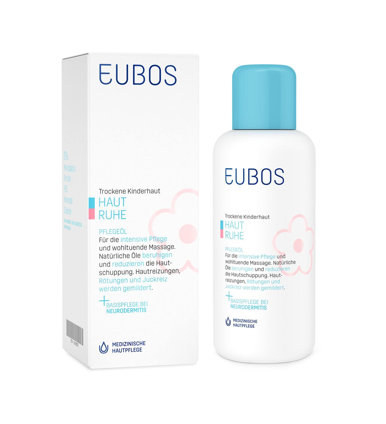 Eubos Skin Calm Care Oil 100ml - PH-Neutral for Sensitive & Dry Baby Skin | Midwife Recommended | Reduces Itching & Redness - Buy Online on GoSupps.com