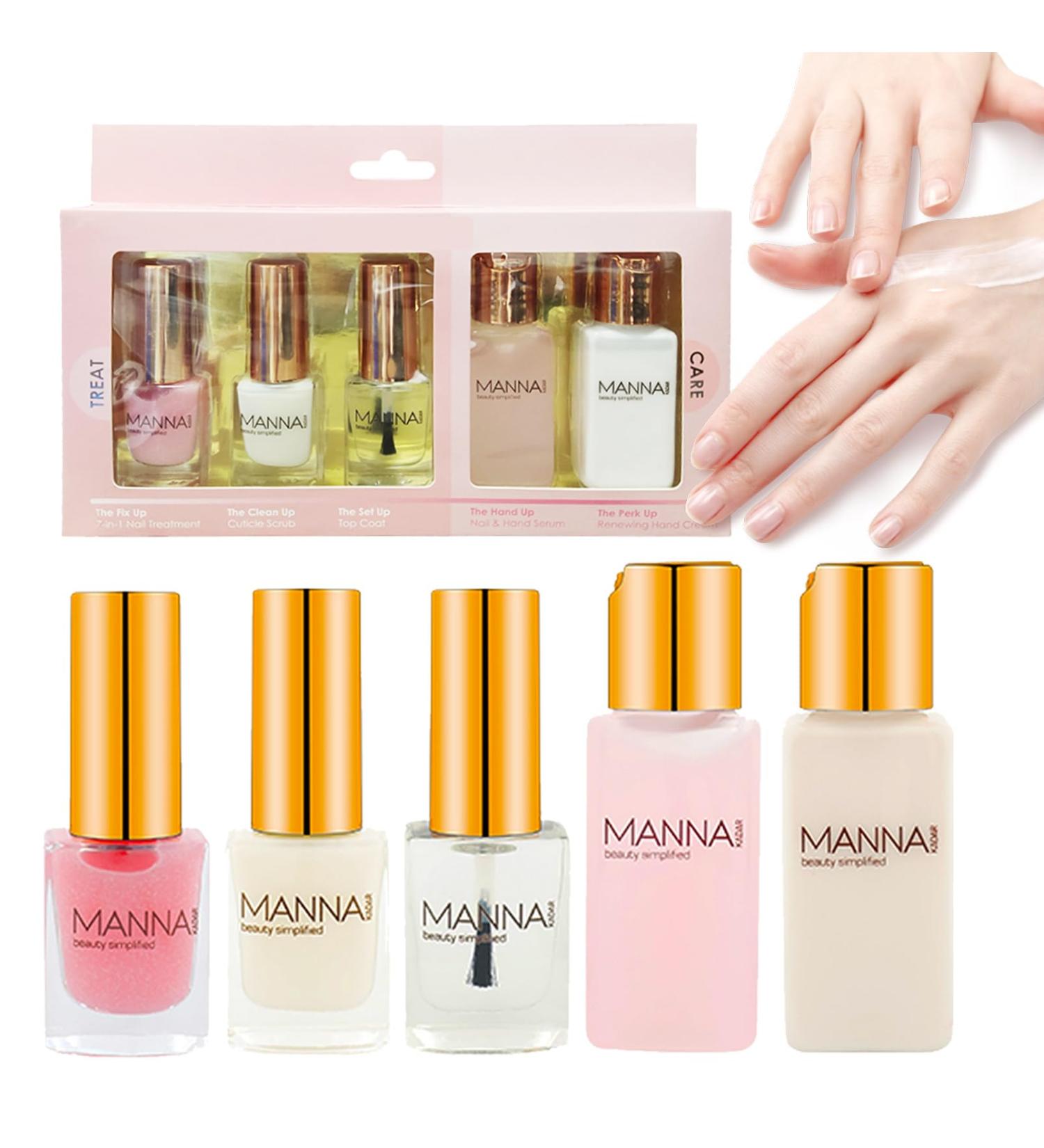 5 In 1 Nail Care Set Cuticle Care Set with Nail Strengthener Nail Hardener Clear Top Coat Nail Rescue Calcium Primer Hand & Nail Cream for Moisturize Thin Nails Growth Nail Repair Nail Care Kit - Buy Online on GoSupps.com