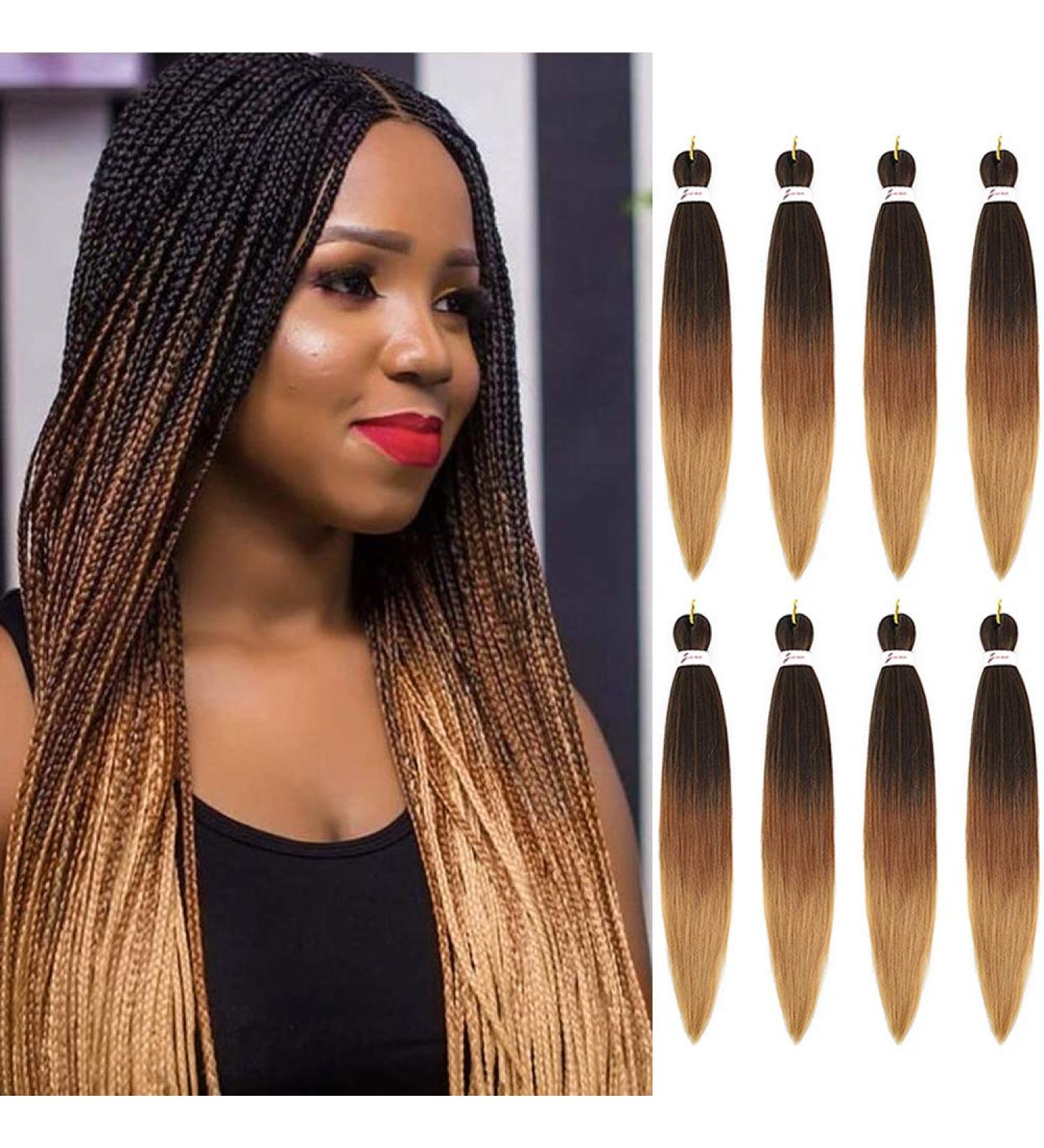 AQINBEL Pre Stretched 26 Braiding Hair - Yaki Texture Crochet Twist Braids (1B/30/27#) - Buy Online on GoSupps.com