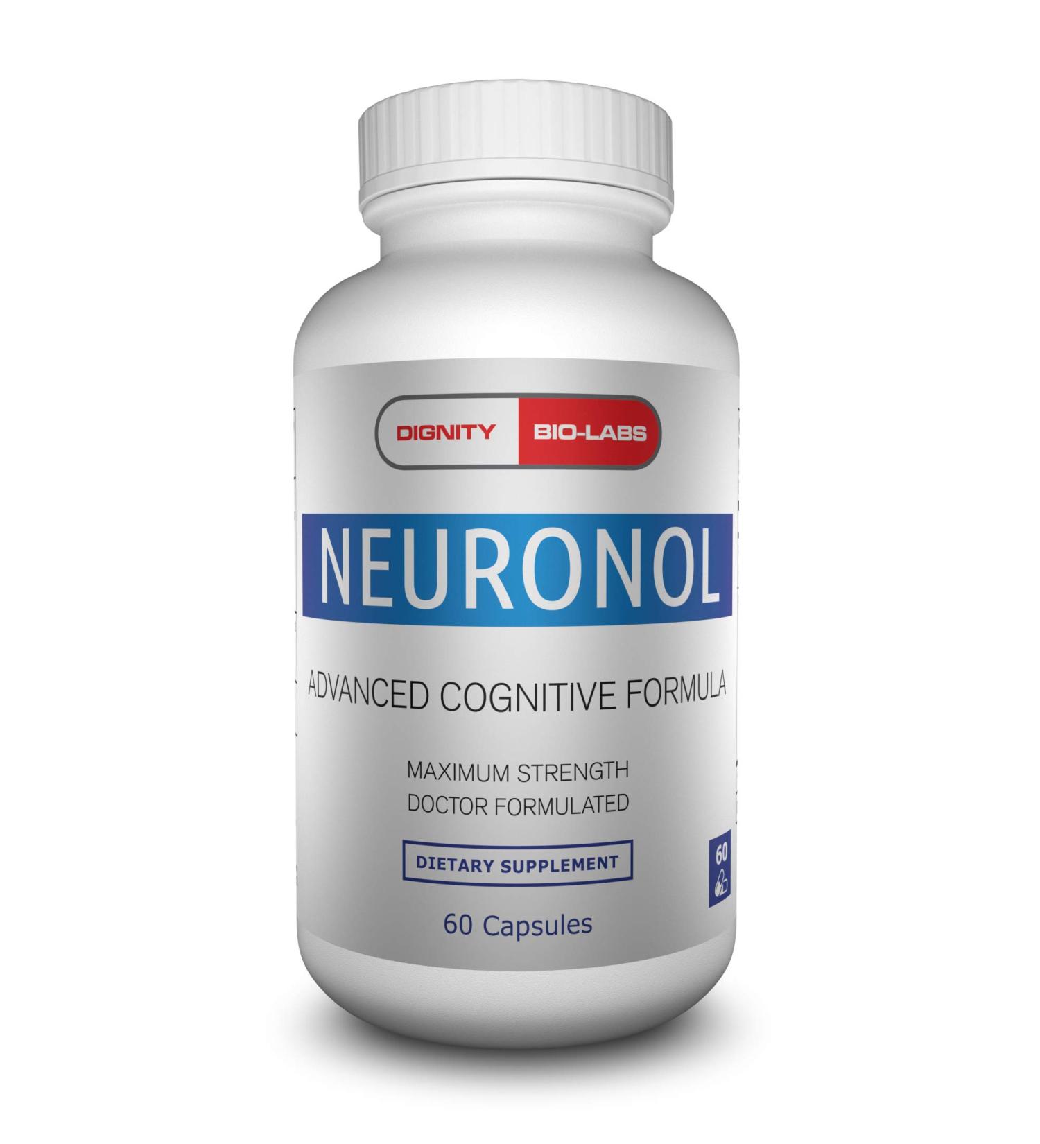 Neuronol by Dignity Bio-Labs: Brain Health Formula for Memory Support, Focus, Clarity, and Concentration - #1 Nootropic formulated w/Dmae, Bacopa Monnieri, Ginkgo Biloba & More.