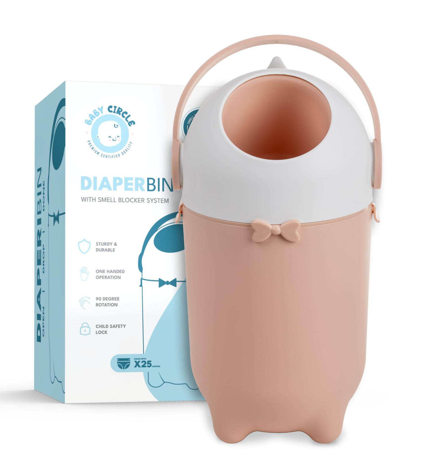 Buy Baby Circle Diaper Anti-Smell System Odorless & Cost-Saving | Perfect Gift for New Parents | Baby Essentials for Newborns (Pink) - Buy Online on GoSupps.com