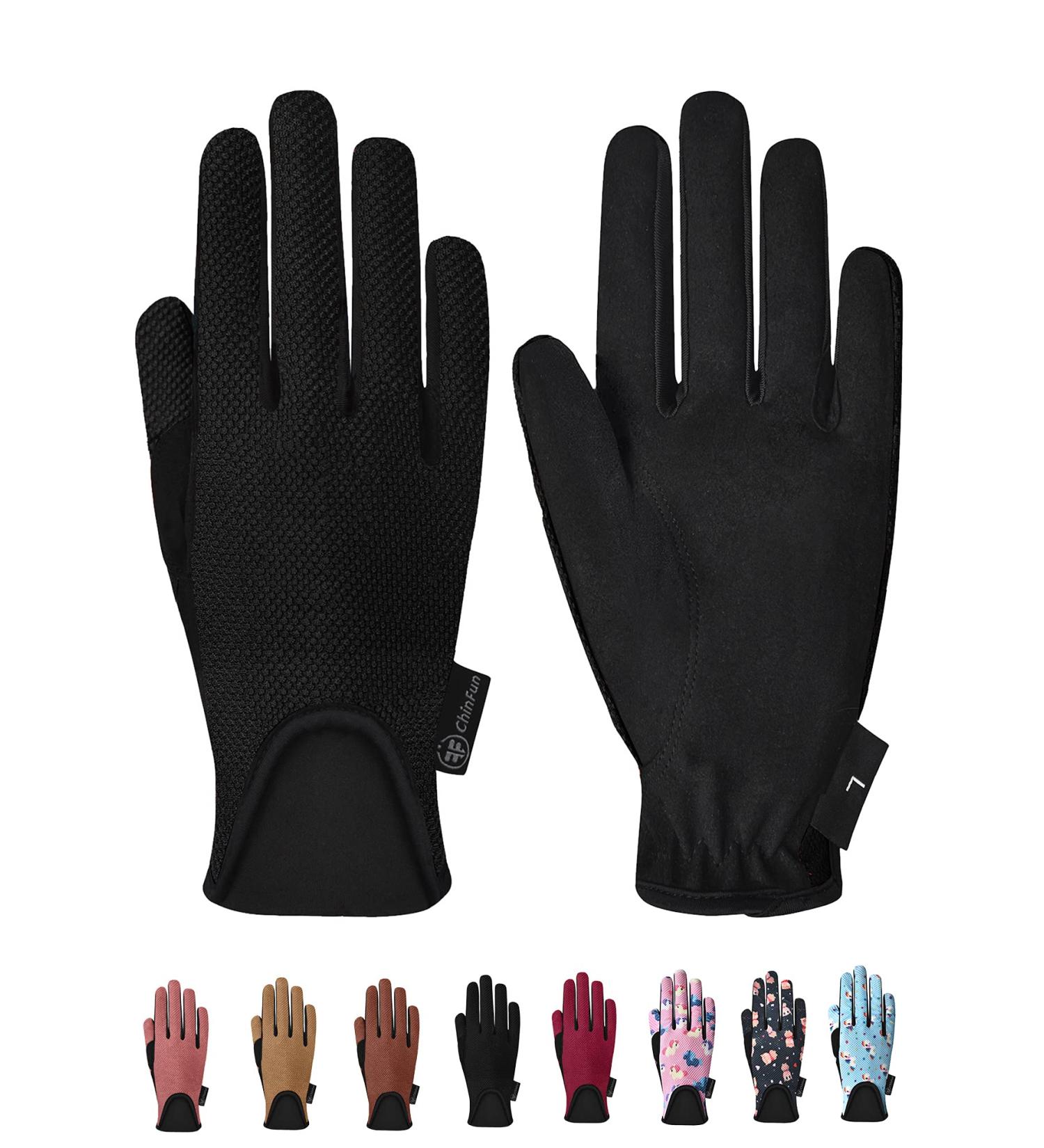ChinFun Kids Horse Riding Gloves - Equestrian Horseback Gloves for Youth - Black Medium - Buy Online on GoSupps.com