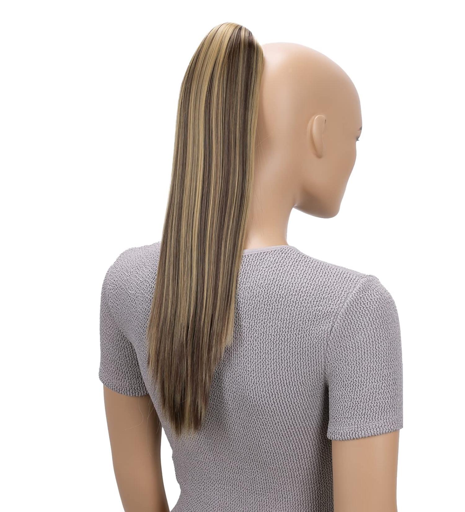 CAISHA 20" Hairpiece Ponytail Clip On Extensions With Butterfly Claw Straight Brown Blond Mix H157 brown blond mix #33H27 H157 - Buy Online on GoSupps.com