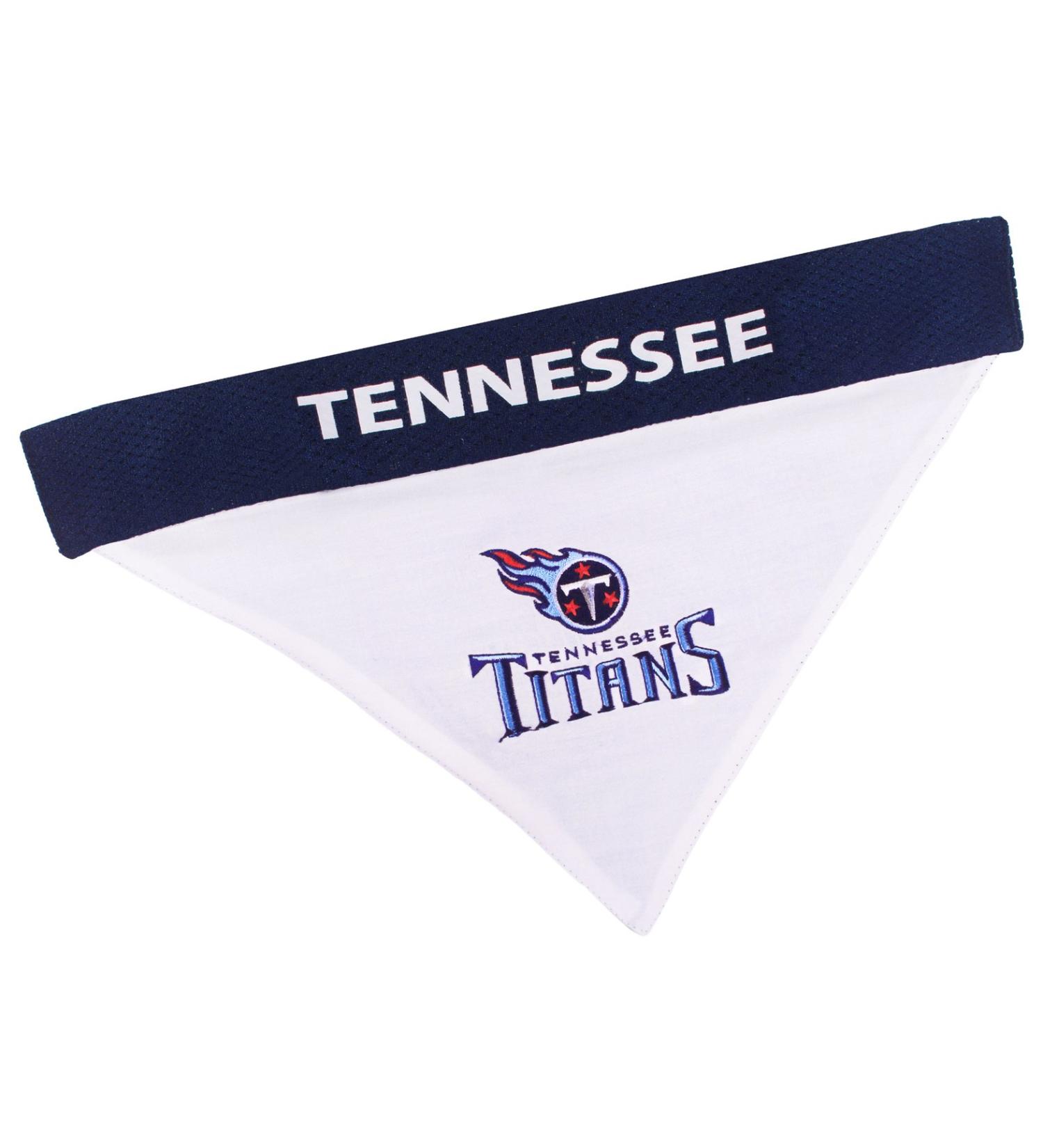 Tennessee Titans Reversible Dog Bandana - Premium Embroidered Logo - NFL Large/X-Large Size - Buy Online on GoSupps.com