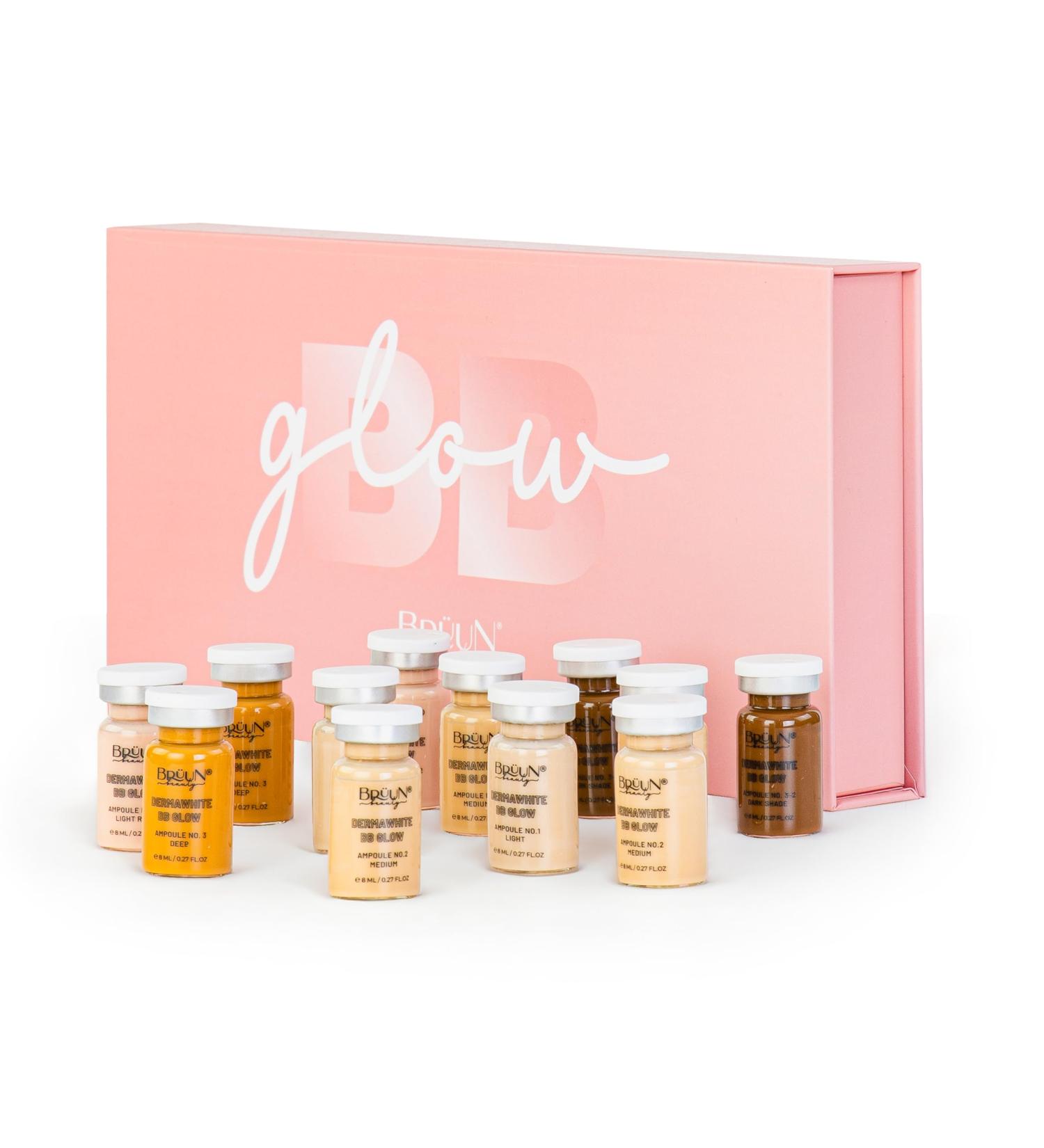 BR UN BB Glow Starter Kit - 12 Vials for Spa & School | Premium Skin Care Pigment for Derma Pen & Rollers | Fresh Look & Lasting Results - Buy Online on GoSupps.com