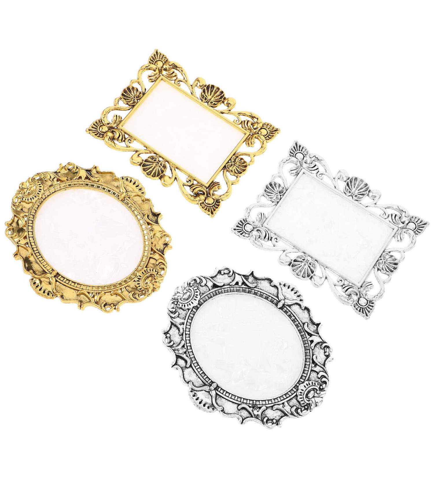  DEARMAMY 4 Piece Vintage Manicure Mixing Palette Durable Resin Non-Slip Display Board for Nail Polish Pigment Mixing Portable Versatile for Professional Nail Technicians - Buy Online on GoSupps.com