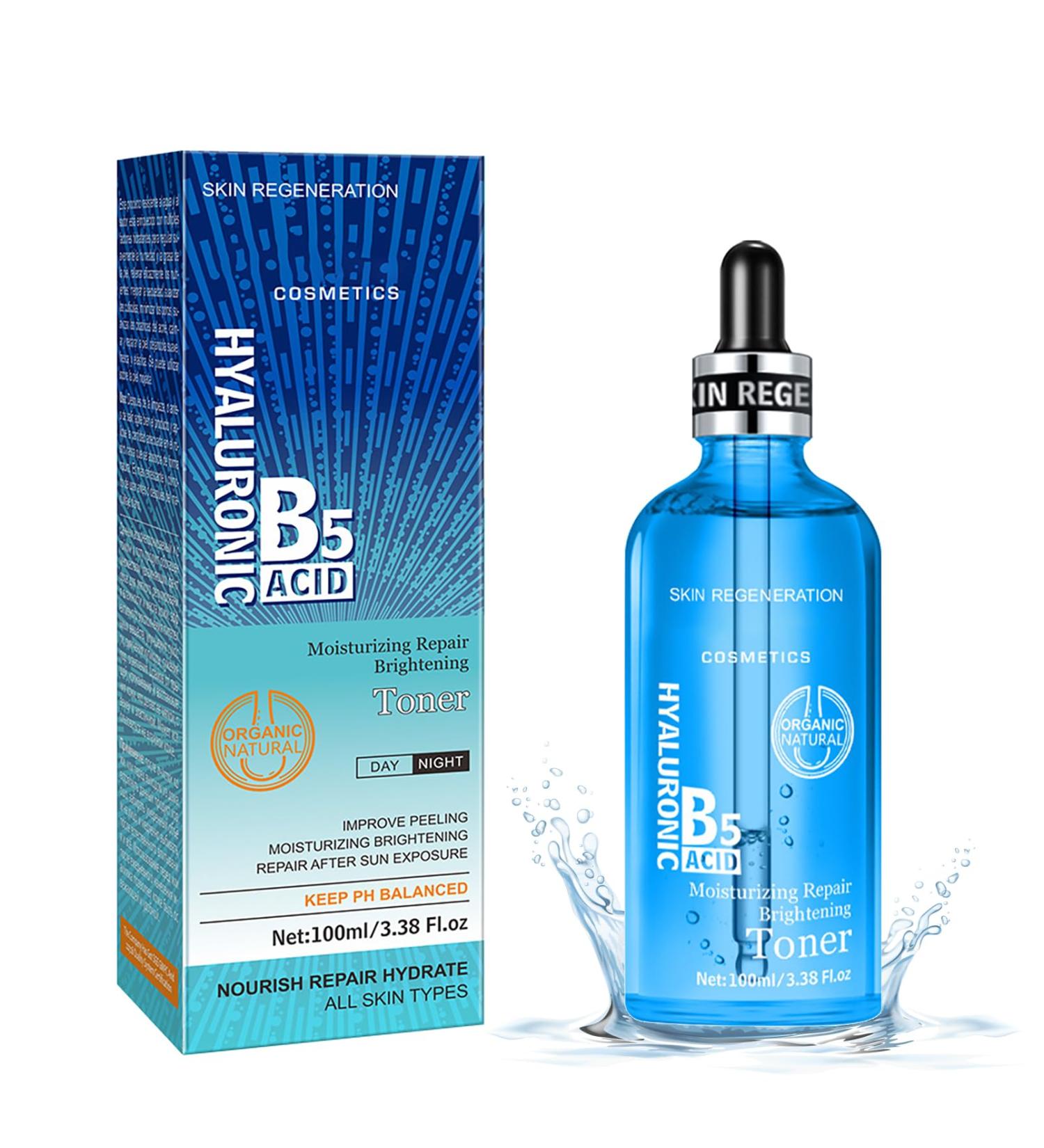 Hyaluronic Acid & B5 Toner for Face - Hyaluronic Acid Face Toner - B5 Face Toner Essence Water - Moisture Hydrate Refresh Plump Skin - Smooth Tender Firm Lift Pore - Restore Elasticity Reduce Dryness - Buy Online on GoSupps.com