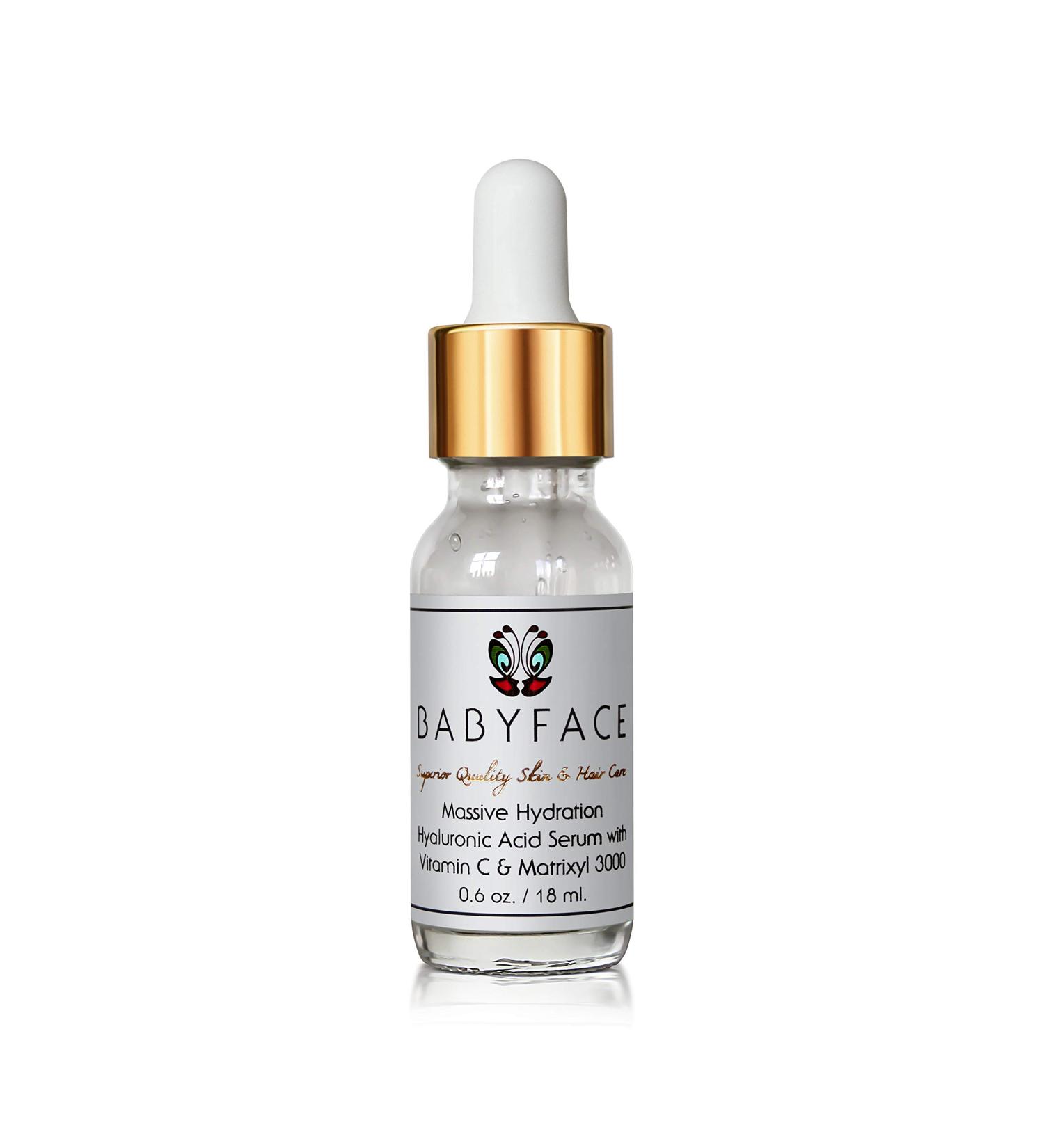 Buy Babyface Massive Hydration Hyaluronic Acid Serum with Vitamin C & Matrixyl 3000 - 6 oz | International Shipping Available - Buy Online on GoSupps.com