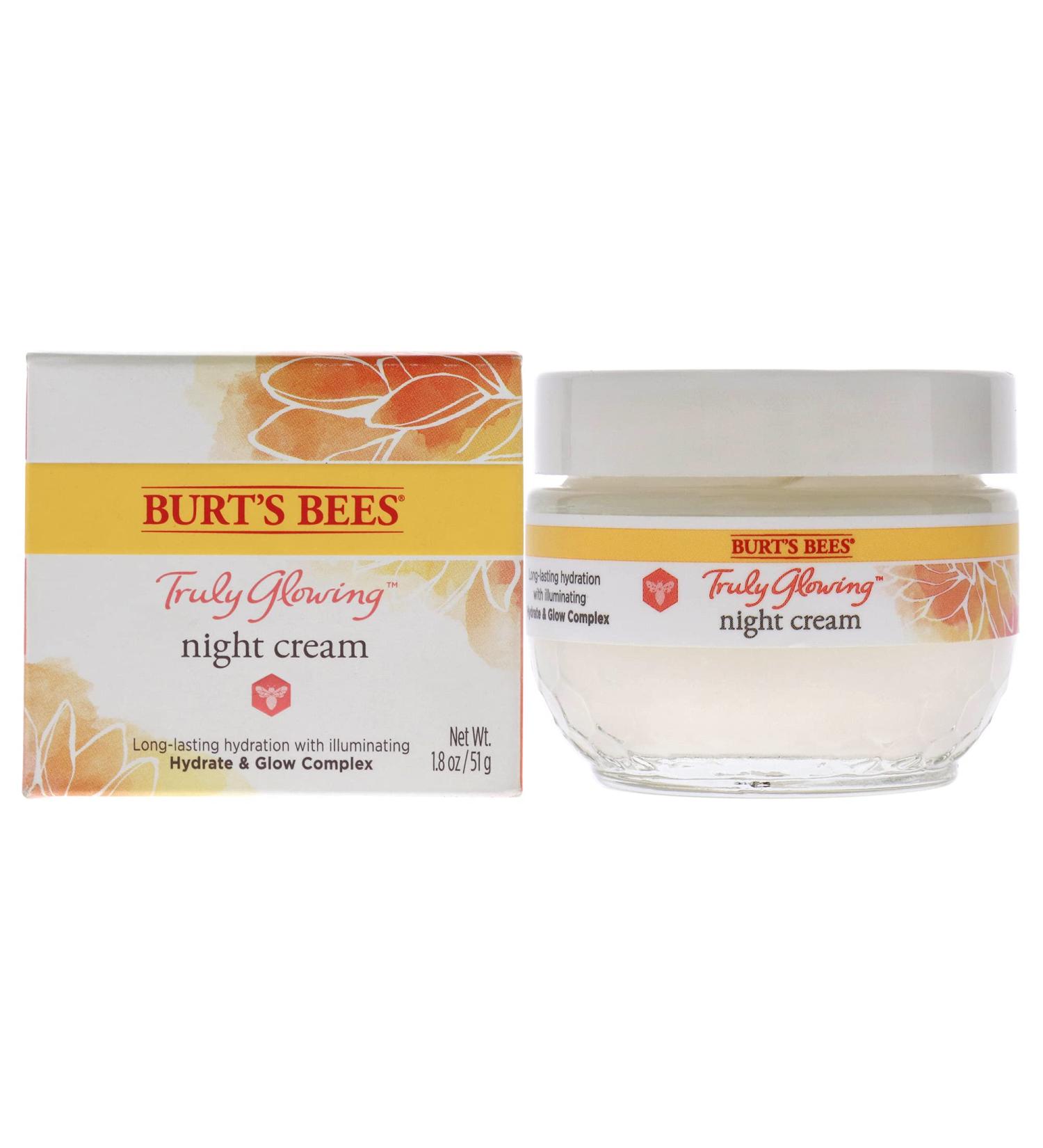 Burt's Bees Truly Glowing Night Cream 1.8 oz - Unisex - White (I0115908) - Buy Online on GoSupps.com