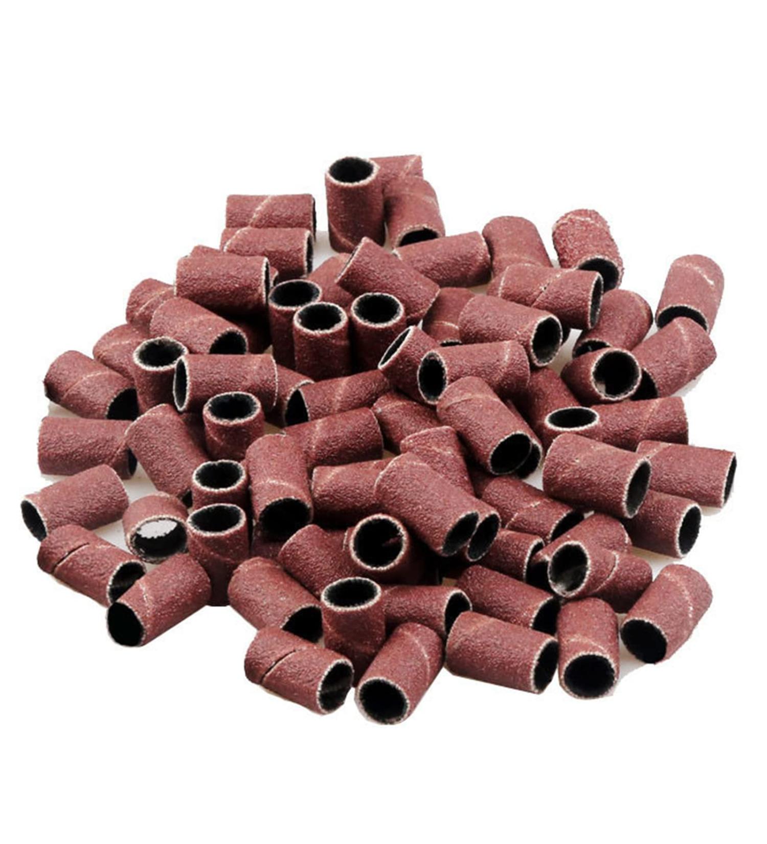 Olakin Nail Sanding Belts 100 Pcs 180# Sanding Bands Grit Sanding Sleeves Sanding Caps for Manicure Nail Care Nail Design - Buy Online on GoSupps.com