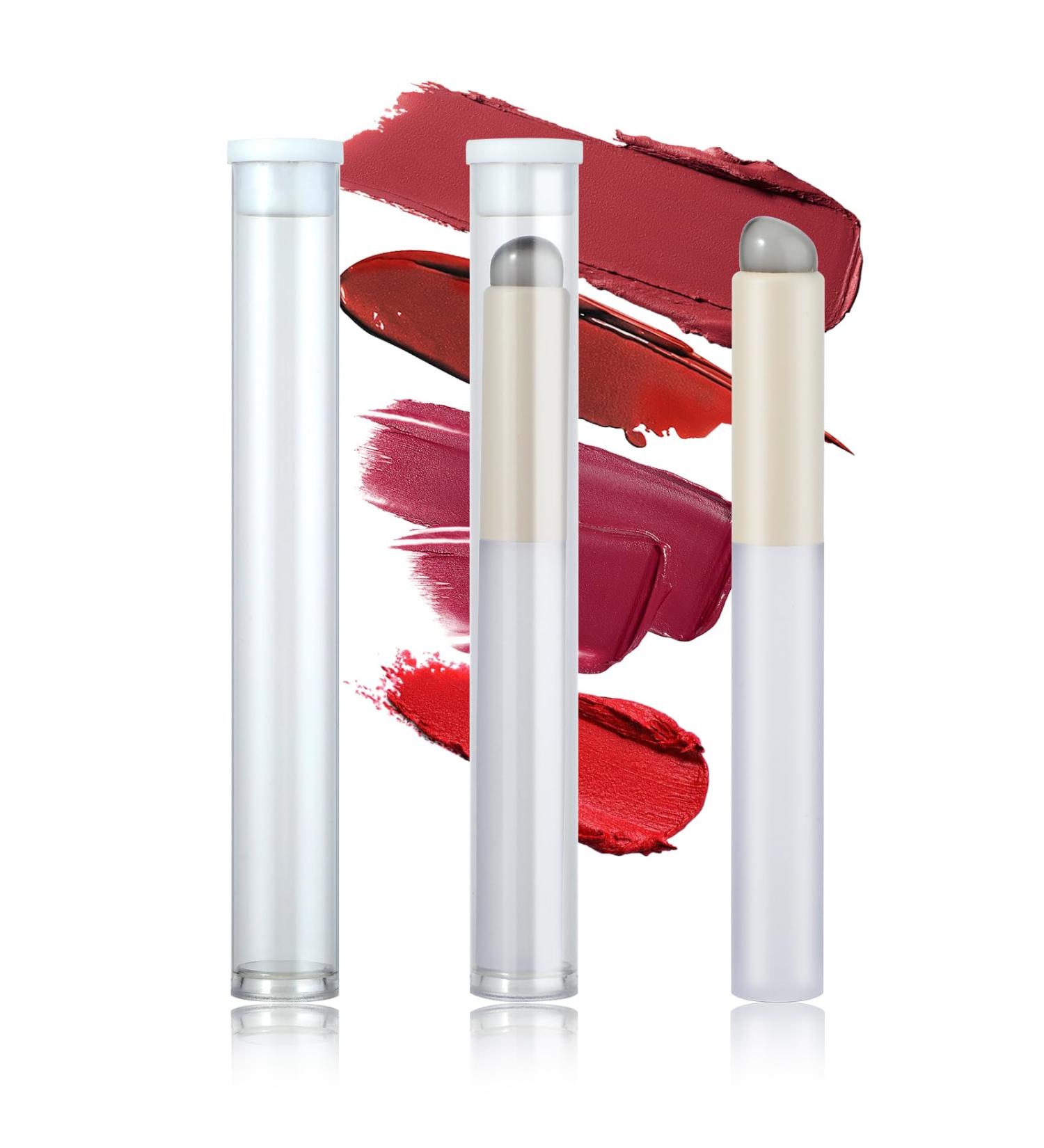 2 Pcs Silicone Lip Concealer Brushes - Reusable Soft Lip Applicator for Lipstick Gloss Balm & Eyeshadow - Perfect for Flawless Makeup Application - Buy Online on GoSupps.com