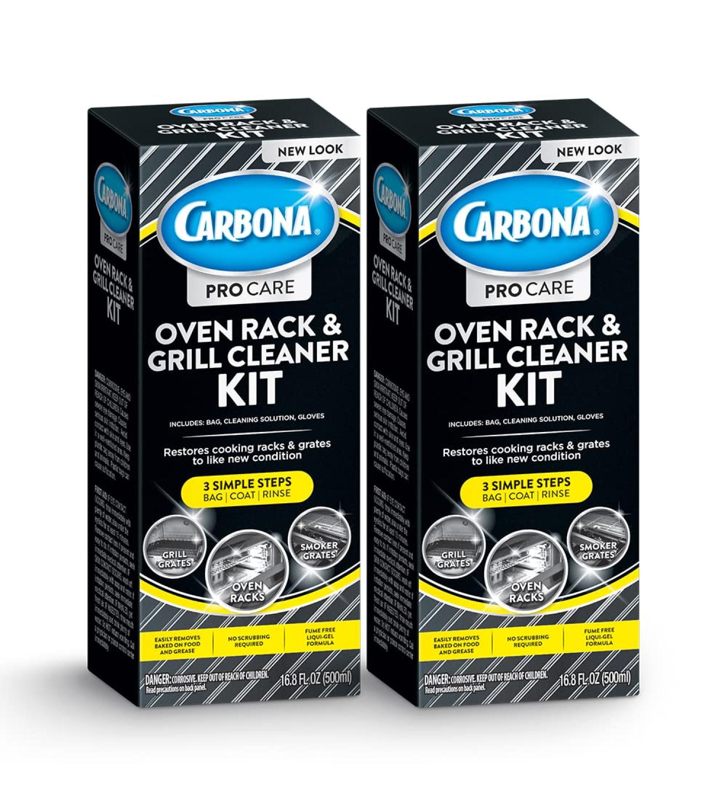 Carbona Oven Rack & Grill Cleaner 16.8 Fl Oz - 2 Pack | Powerful Griddle & BBQ Cleaning Solution for Thick Grease & Build-Up - Buy Online on GoSupps.com