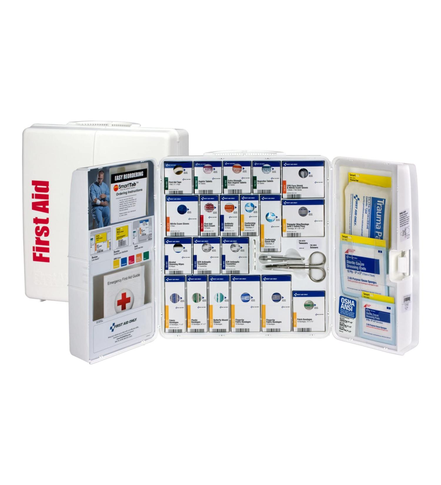 First Aid Only 50 Person SmartCompliance First Aid Cabinet with Medications - OSHA Compliant (1000-FAE-0103) - Buy Online on GoSupps.com