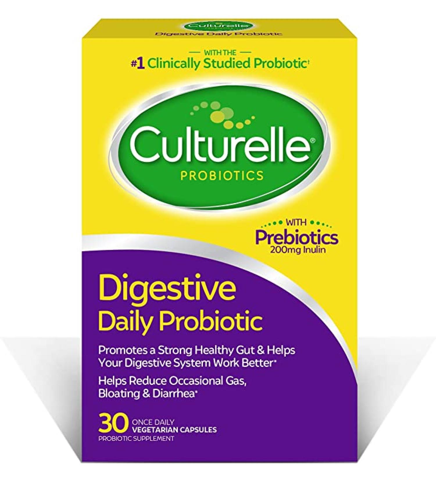 Culturelle Daily Probiotic Capsules - Clinically Studied Digestive & Immune Support - 30 Count - Buy Online on GoSupps.com