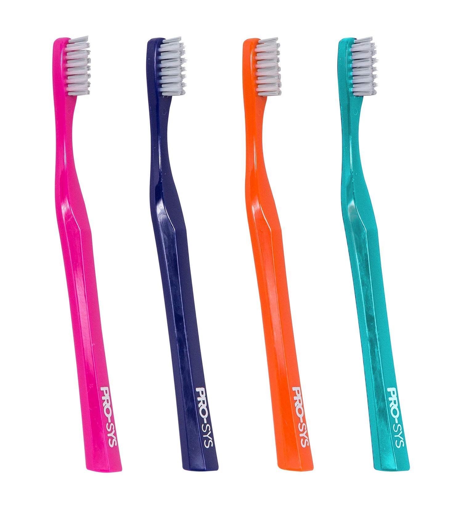 PRO-SYS Kids Toothbrush (4-Pack) - Soft Dupont Tapered Bristles - Ages 8-12 - Buy Online on GoSupps.com
