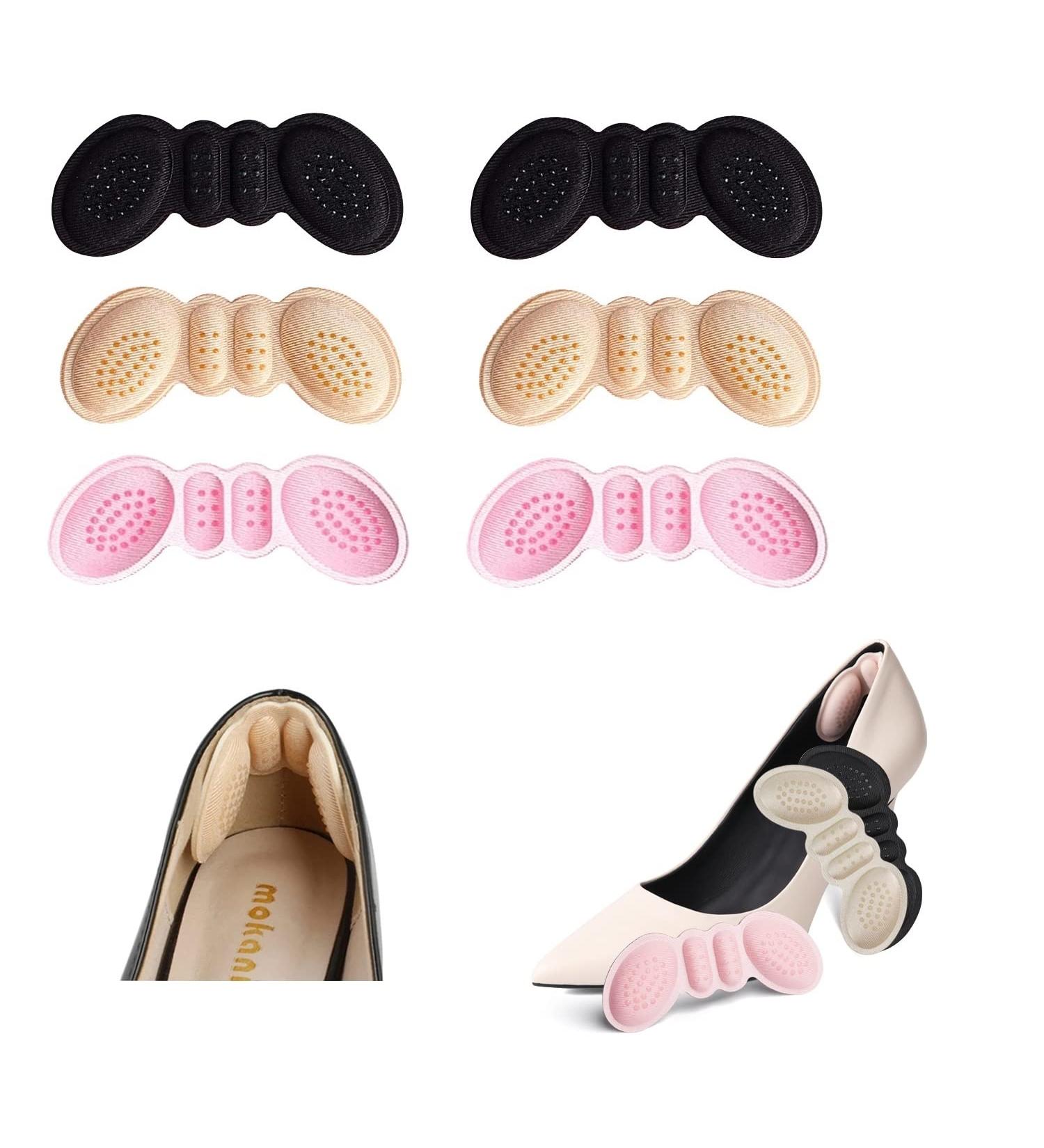 FonsBleaudy Heel Cushion Inserts - 2 Thin 1 Thick Shoe Pads for Loose Shoes, Inserts Grips Liners, Heel Blister Protectors - Women Men - Buy Online on GoSupps.com