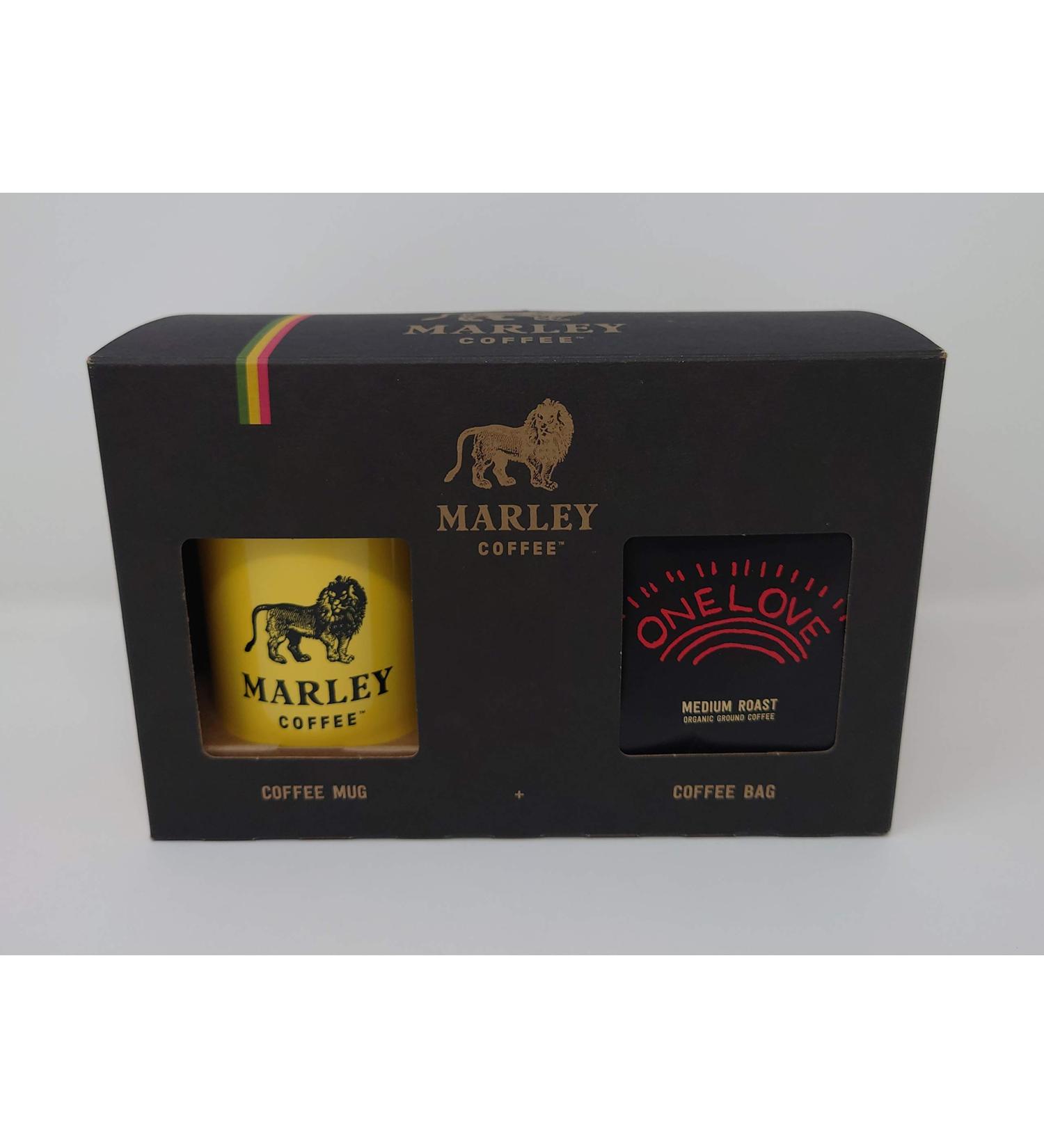 Marley Coffee Gift Set - One Love Coffee Beans 227g And Marley Coffee Mug - Presentation Gift Box - From The Marley Family - Medium Roast - Buy Online on GoSupps.com