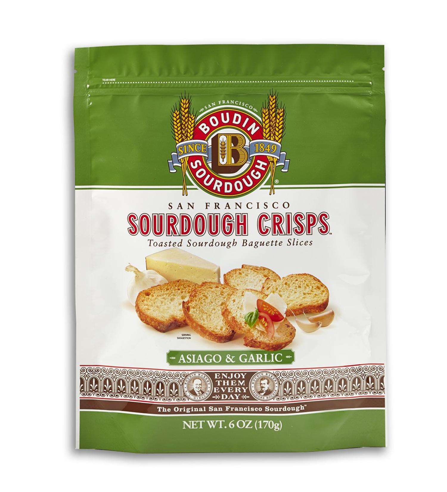 San Francisco Boudin Bakery Sourdough Crisps-Asiago & Garlic