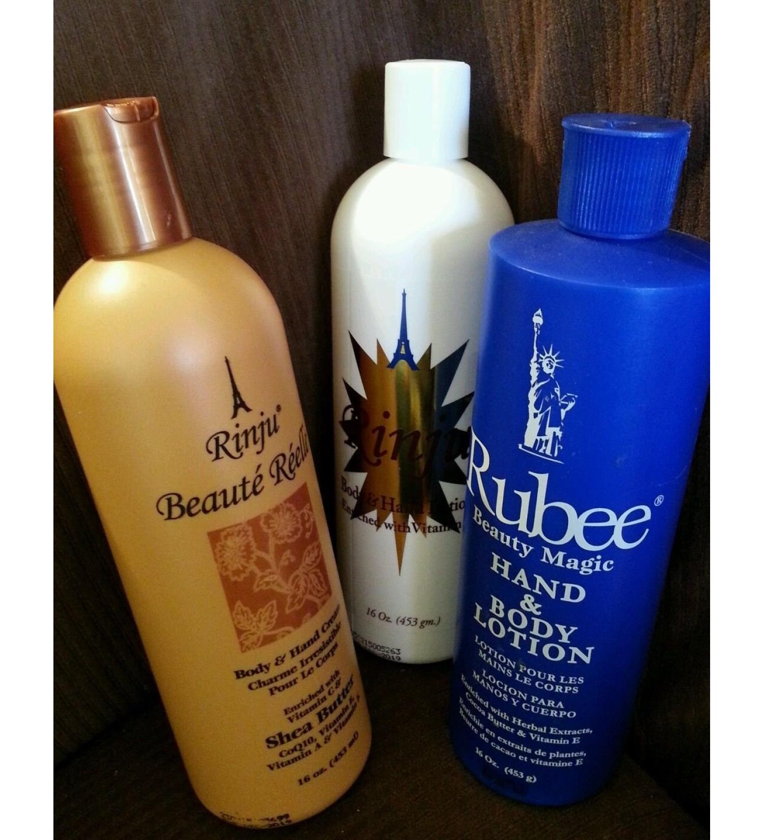 Rinju Body Hand Lotion & Beaute Reele & Rubee Beauty Magic 16oz (Set) by Rinju & Rubee