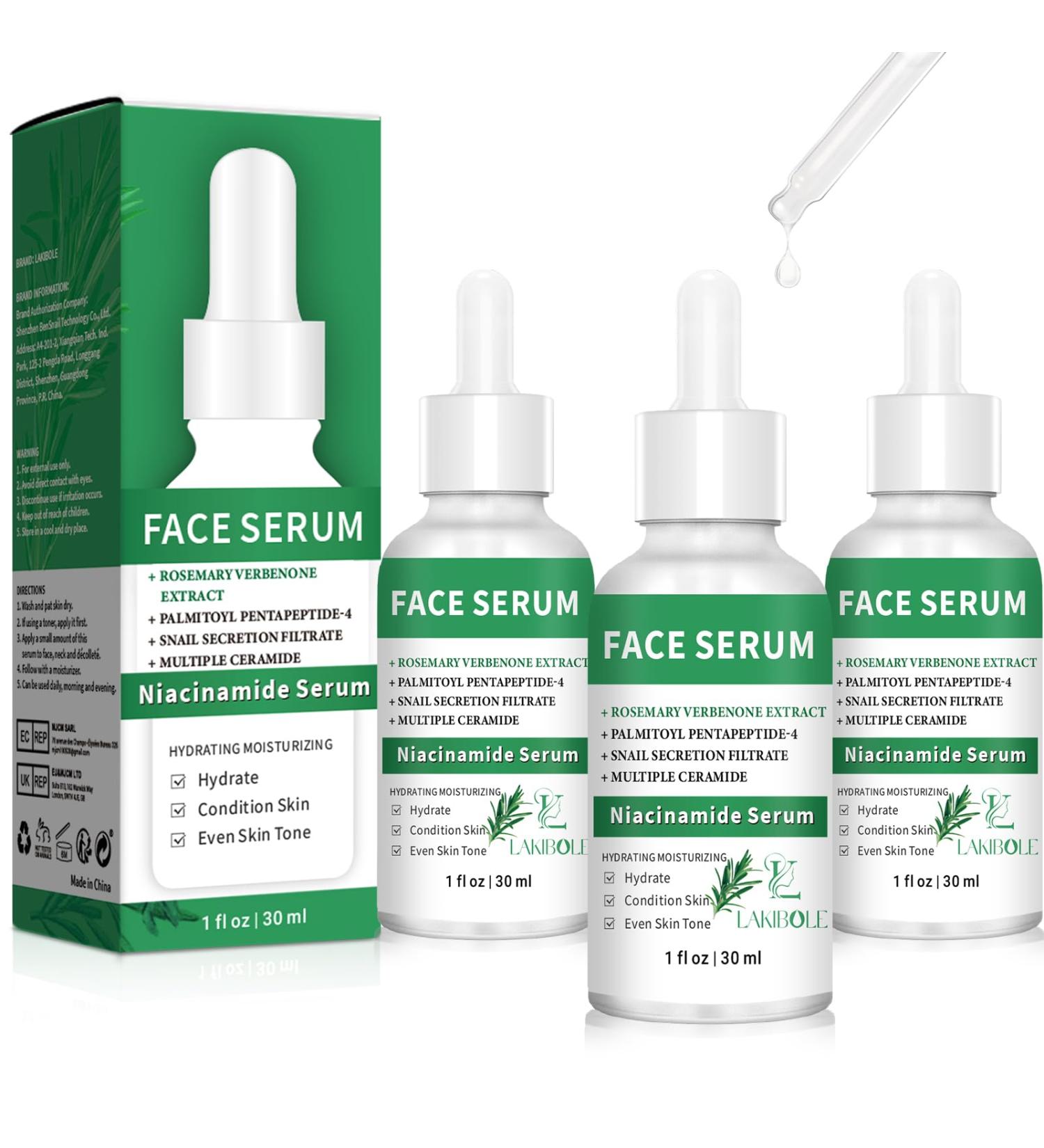 Buy 3 Pack Niacinamide Serum with Rosemary Verbena Extract - Hydration & Skin Tone - 1fl.oz Each - International Shipping Available - Buy Online on GoSupps.com