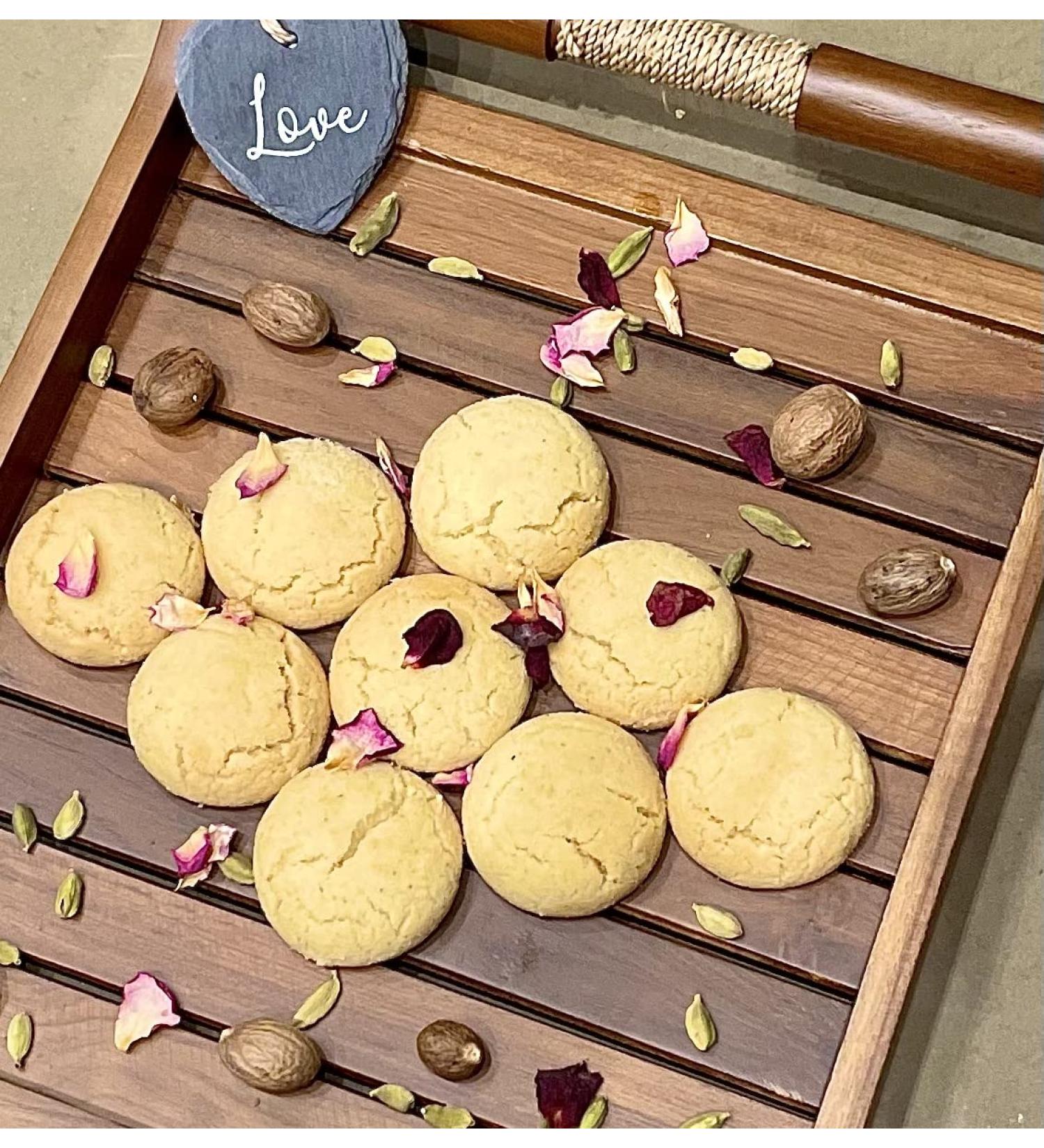 Deliciously Crispy 1kg Nankhatai: Indulge in the Perfectly Baked All Butter Ghee Biscuits with Irresistible Flavors!