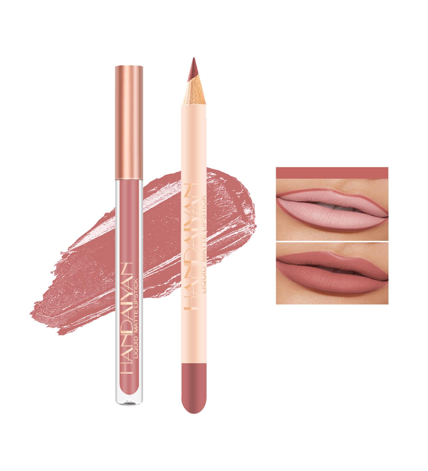 12-Piece Lip Liner and Liquid Matte Lipstick Set for Velvety Red Lips - Waterproof, Long Lasting Makeup Kit for Women (#07) - Buy Online on GoSupps.com