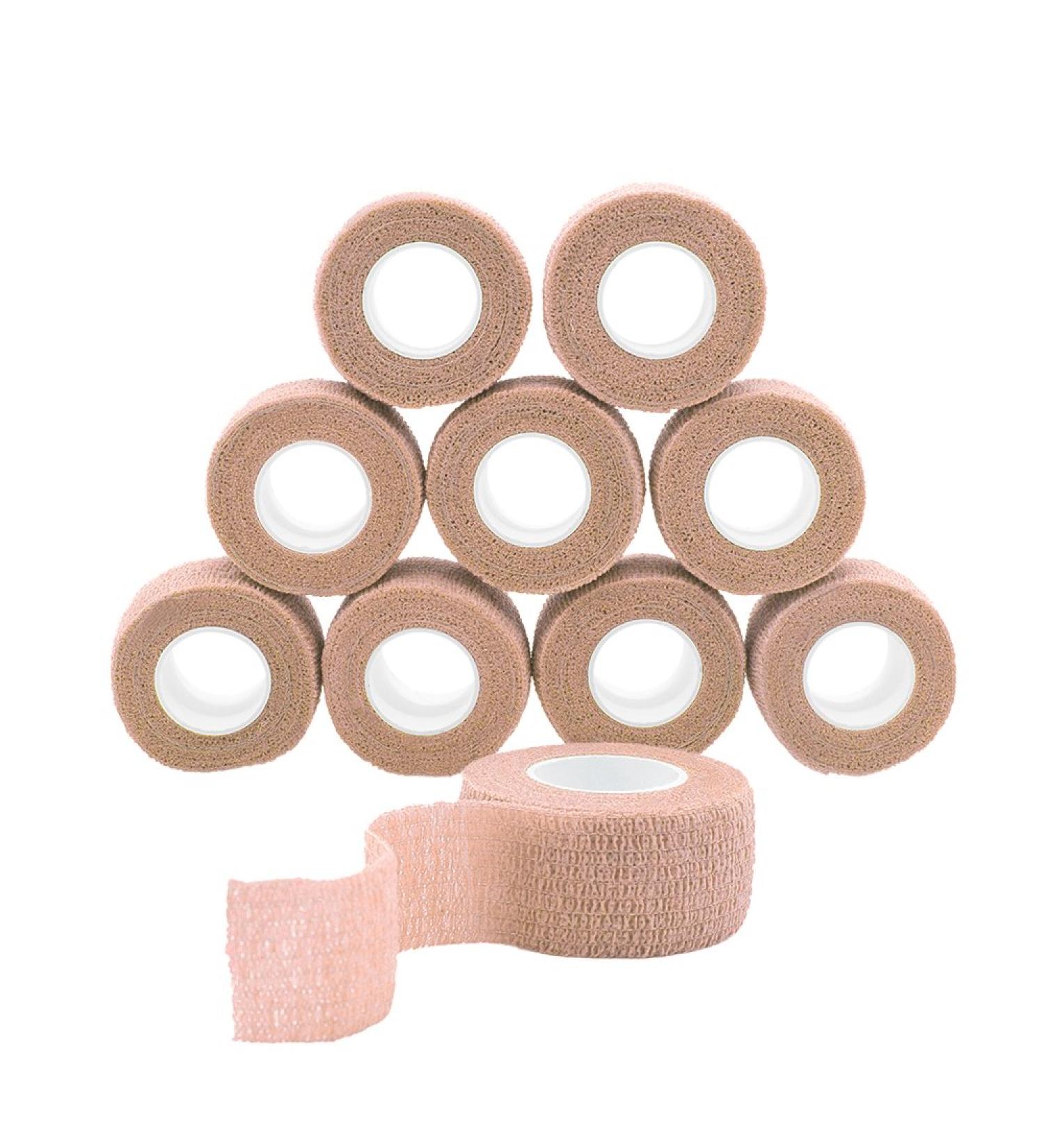 Qigui 10 Roll Finger Plaster - Self-Adhering Elastic Bandage 2.5cm x 4.5m | Waterproof & Dust-Repellent | Flexible Adhesive Tape for Sports & First Aid - Buy Online on GoSupps.com