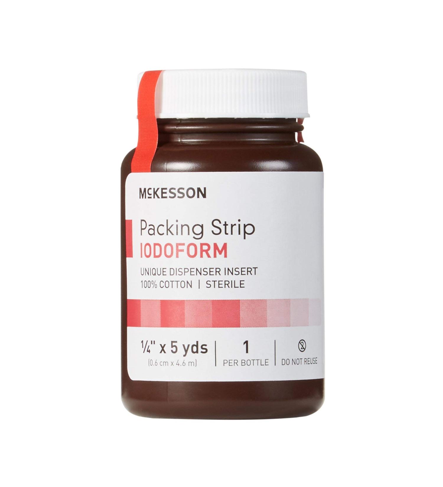 Mckesson Sterile Iodoform Cotton Packing Strip - 1/4 x 5 yds (12 Count) - Buy Online on GoSupps.com