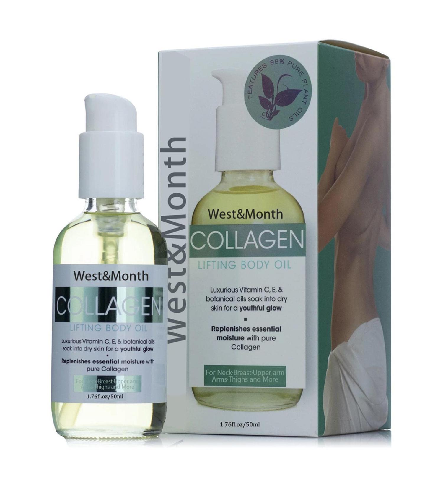 Leryveo Collagen Oil - 50ml Body Moisturizer for Skin Tightening & Firming: Neck Stomach Arms Thighs - Buy Online on GoSupps.com