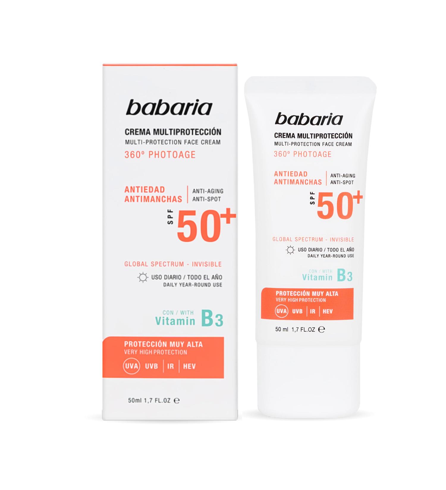 Babaria Multi-Protection Anti-Dark Spot Sun Cream Spf 50+ (50 ml) - Buy Online on GoSupps.com
