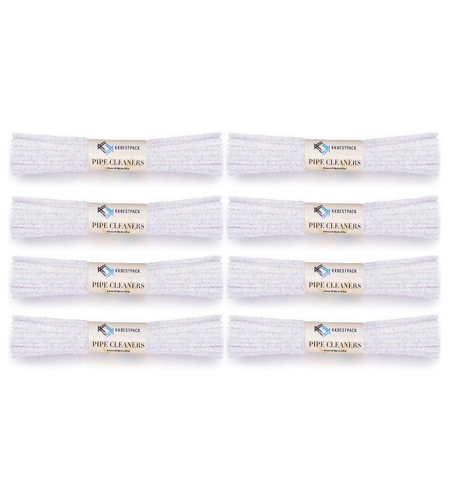 Kkbestpack White Hard Bristle Pipe Cleaners 352 Count Glass Cleaner - 8 Bundles | Hard Bristle Cleaning Tool - Buy Online on GoSupps.com