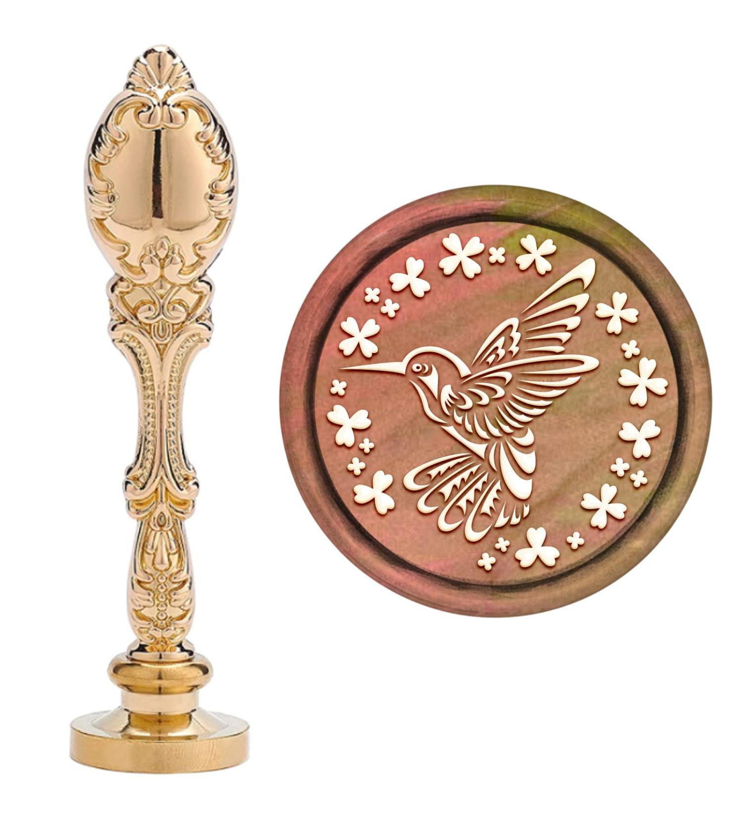 CRASPIRE Hummingbird Wax Seal Stamp Birds Vintage Sealing Wax Stamps Animal 25mm Removable Brass Head Sealing Stamp with Alloy Handle for Halloween Wedding Invitations Christmas Xmas Party Gift Wrap Humming Bird - Buy Online on GoSupps.com