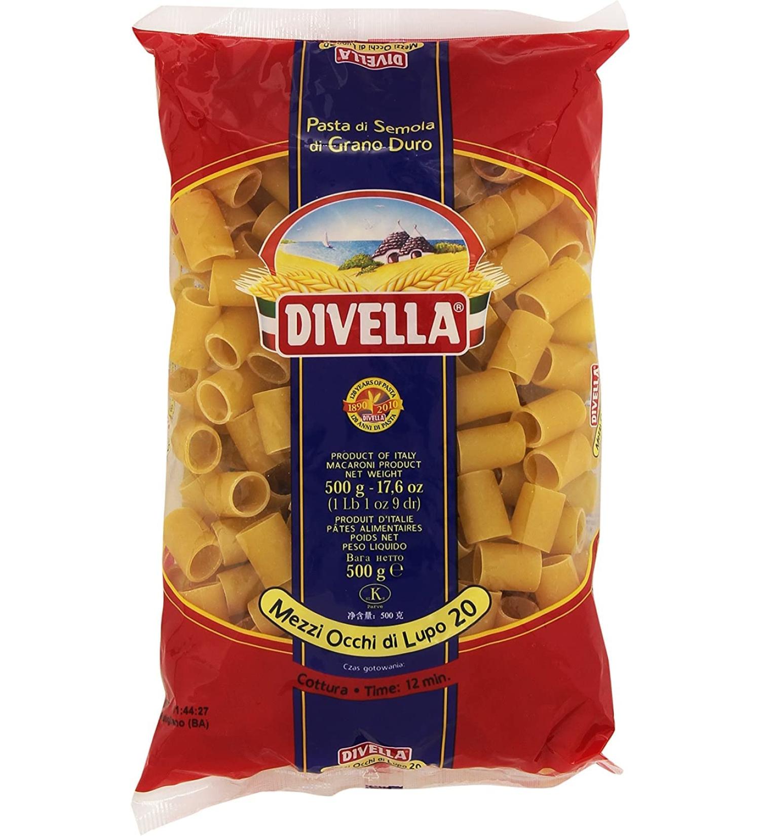  Italian Gourmet E.R. Divella Mezzi Occhi di Lupo N. 20 durum wheat semolina pasta 500 g + box of 400 g - Buy Online on GoSupps.com
