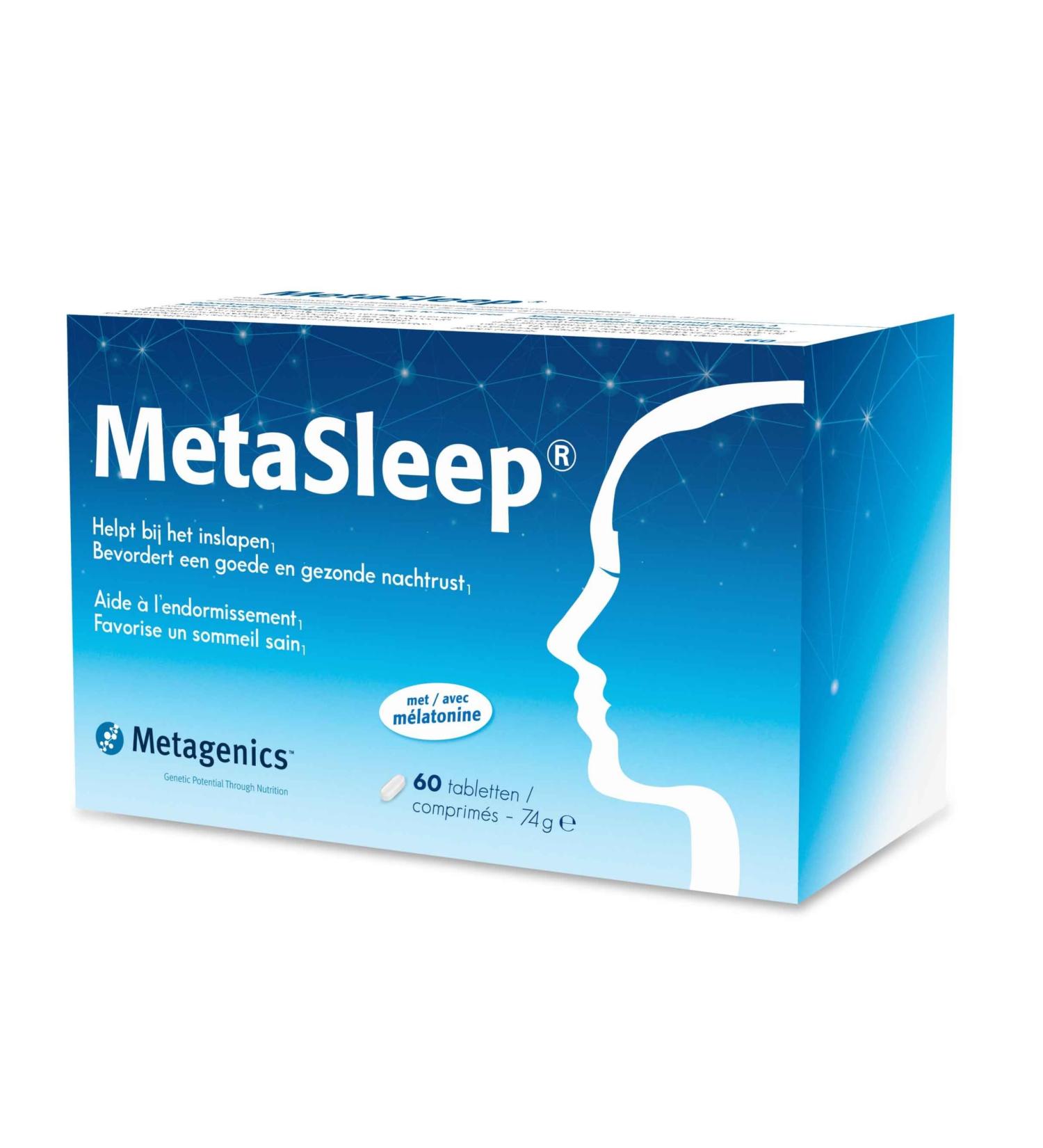 MetaSleep Facilitates Sleeping Promotes Restful Sleep Food Supplement 60 Tablets Economical Format 2 Months - Buy Online on GoSupps.com