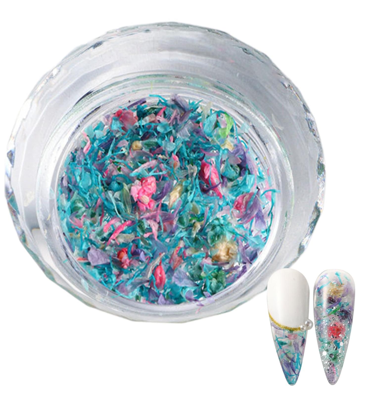 1Box 3D Dried Flower Nail Mixed Nails Art Spring Nail Craft Making Supplies Manicure Nail Decorations Nail Accessories S053B - Buy Online on GoSupps.com