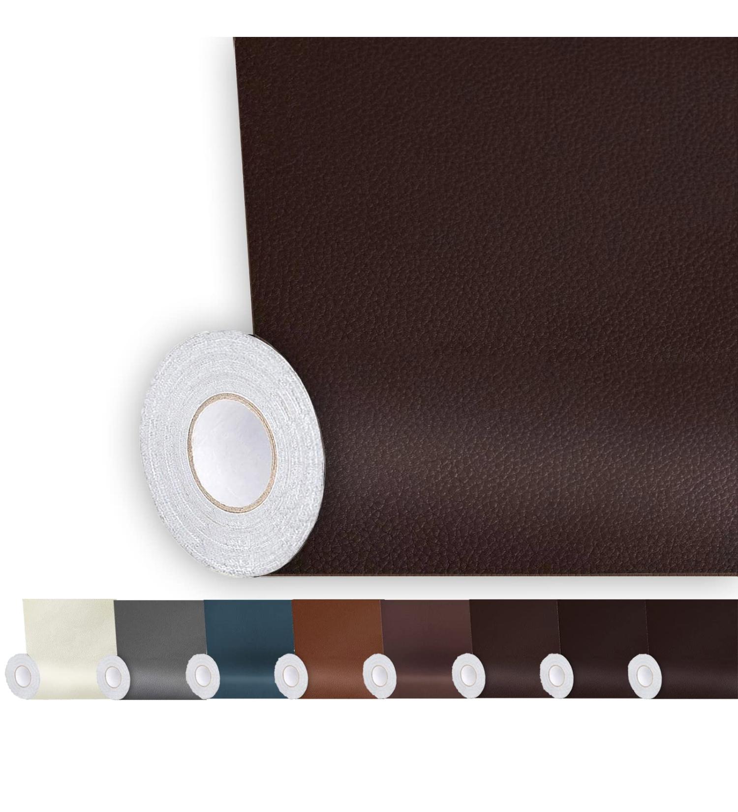 Shagoom Leather Repair Patch  17X79 inch Repair Patch Self Adhesive Waterproof  DIY Large Leather Patches for Couches  Furniture  Kitchen Cabinets  Wall (17X79 inch  Dark Brown) 17X79 inch Dark Brown - Buy Online on GoSupps.com