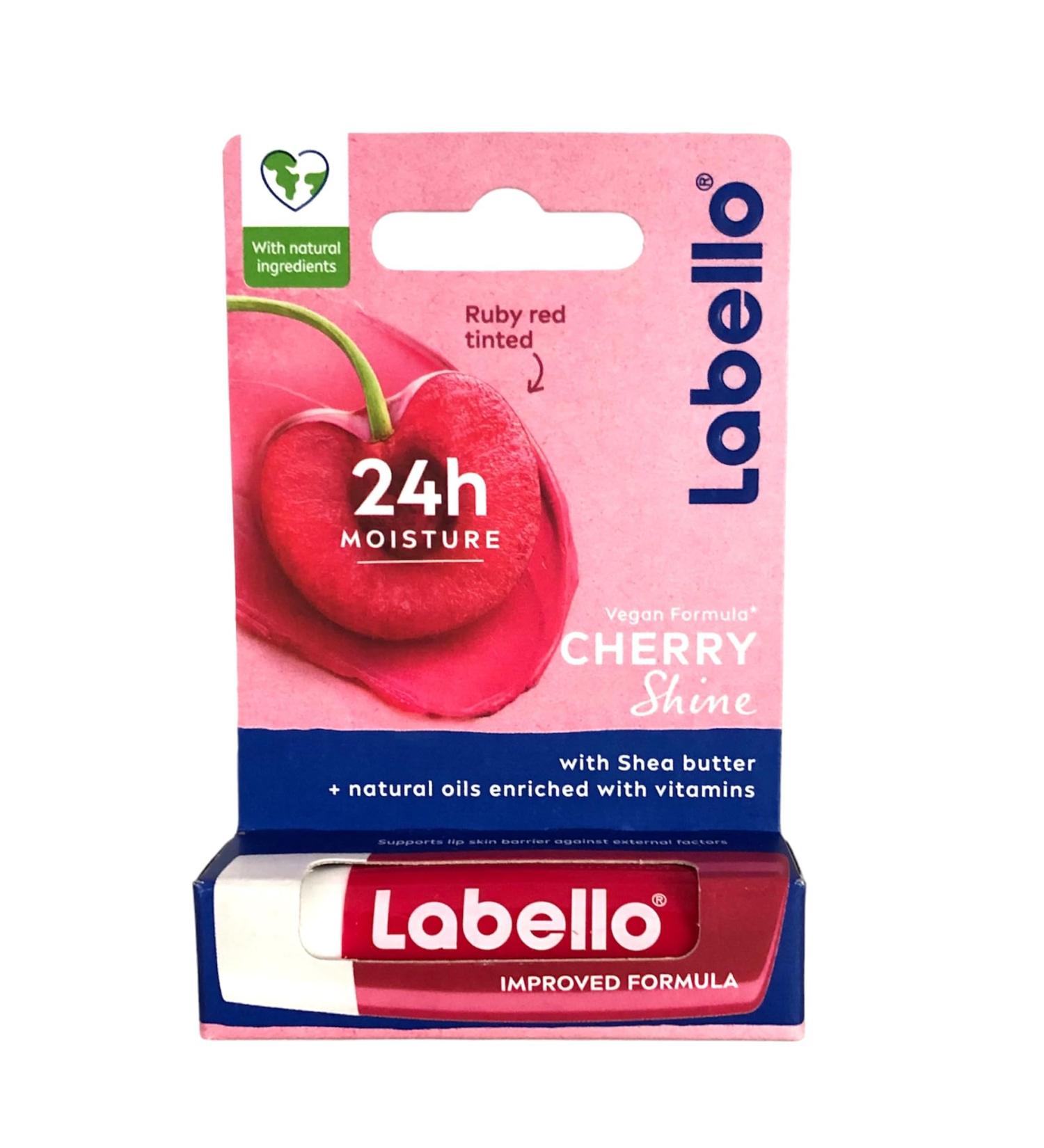 Labello Cherry Shine Lip Balm Nourishing Cherry Flavor 1 Piece Pack for Soft Smooth Lips - Buy Online on GoSupps.com