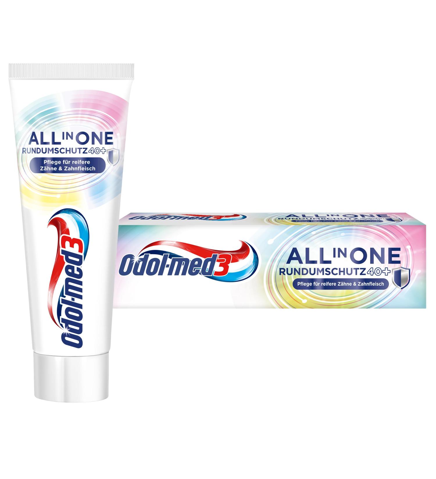  Odol-med 3 Odol-med3 All in One Toothpaste for Sensitive and Mature Teeth and Gums 40+ 75ml - Buy Online on GoSupps.com