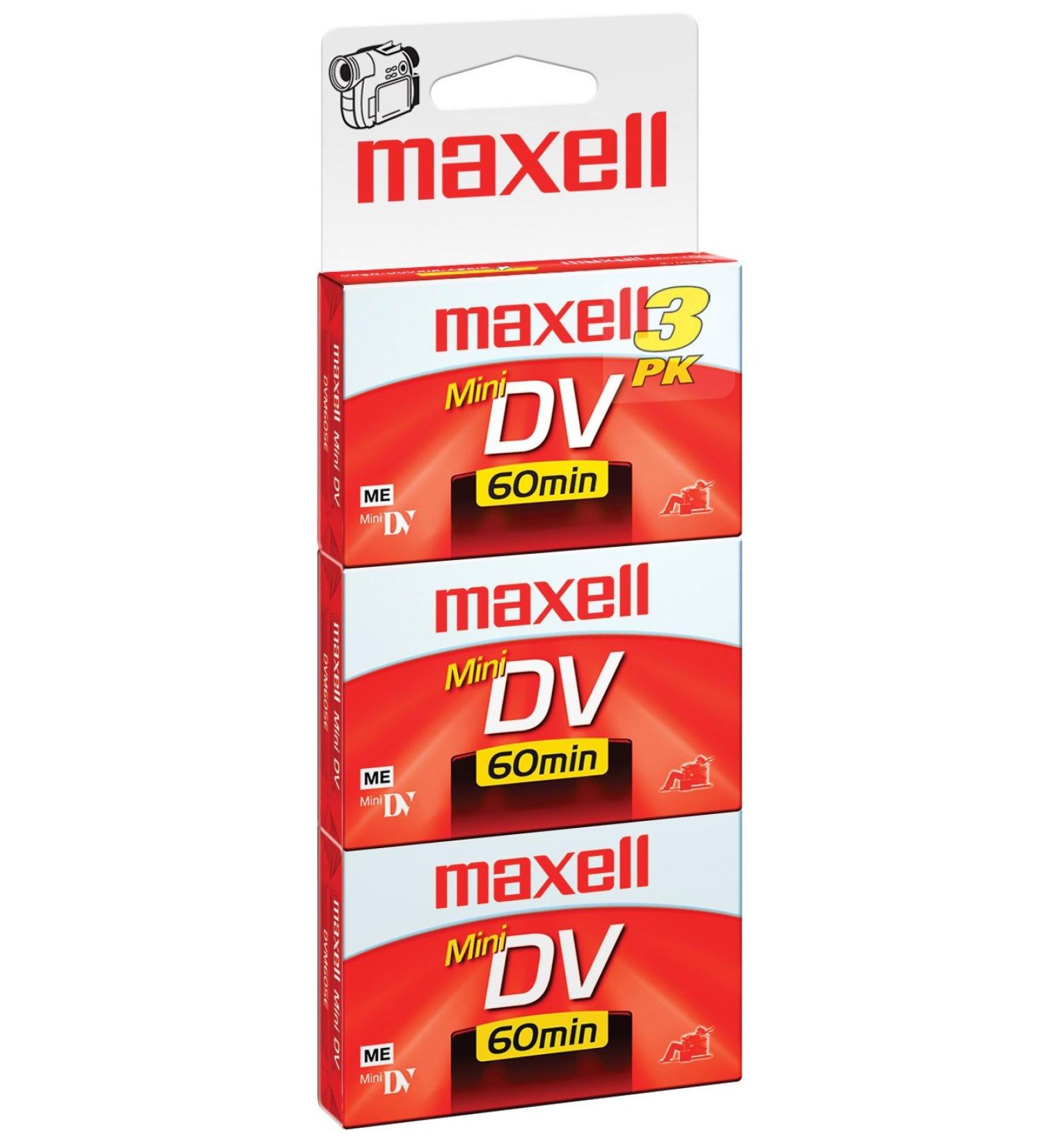 Maxell 298016 Mini DV Cassettes 3 Count
