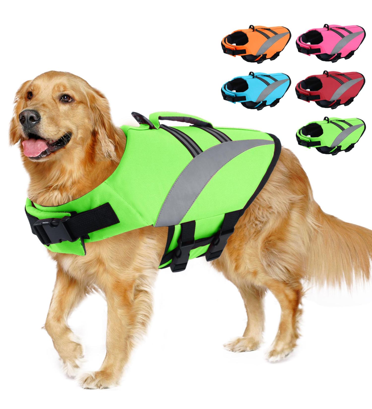 Alagirls Dog Security Floatation Vest for Boating & Swimming - Size L (53-72cm) - Green - Buy Online on GoSupps.com