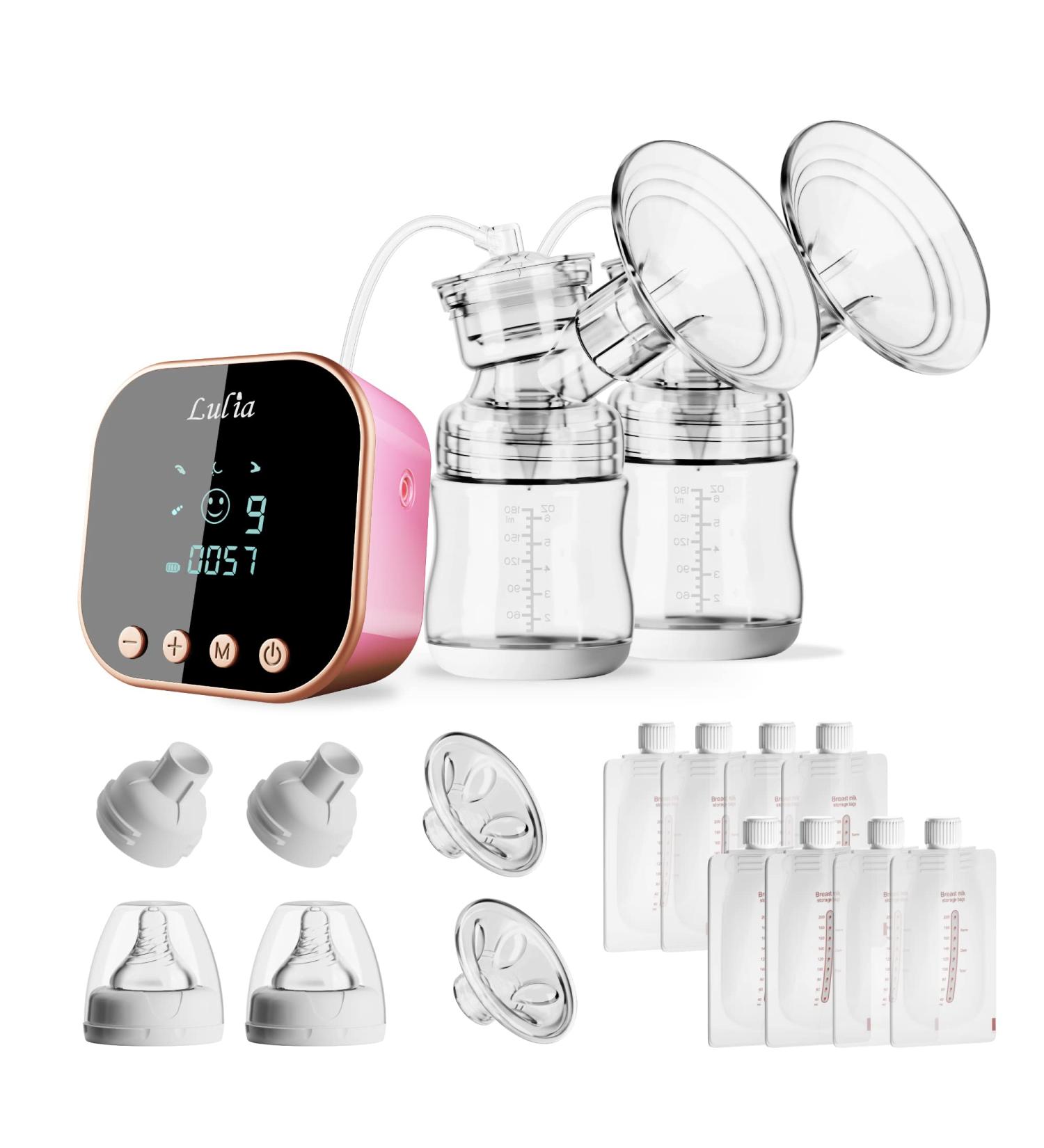 Double Electric Milk Pump | 3 Modes, 9 Levels, 2 Flange Sizes | Rechargeable Nursing Pump with Storage Bag | Ideal for Home and Travel - Buy Online on GoSupps.com