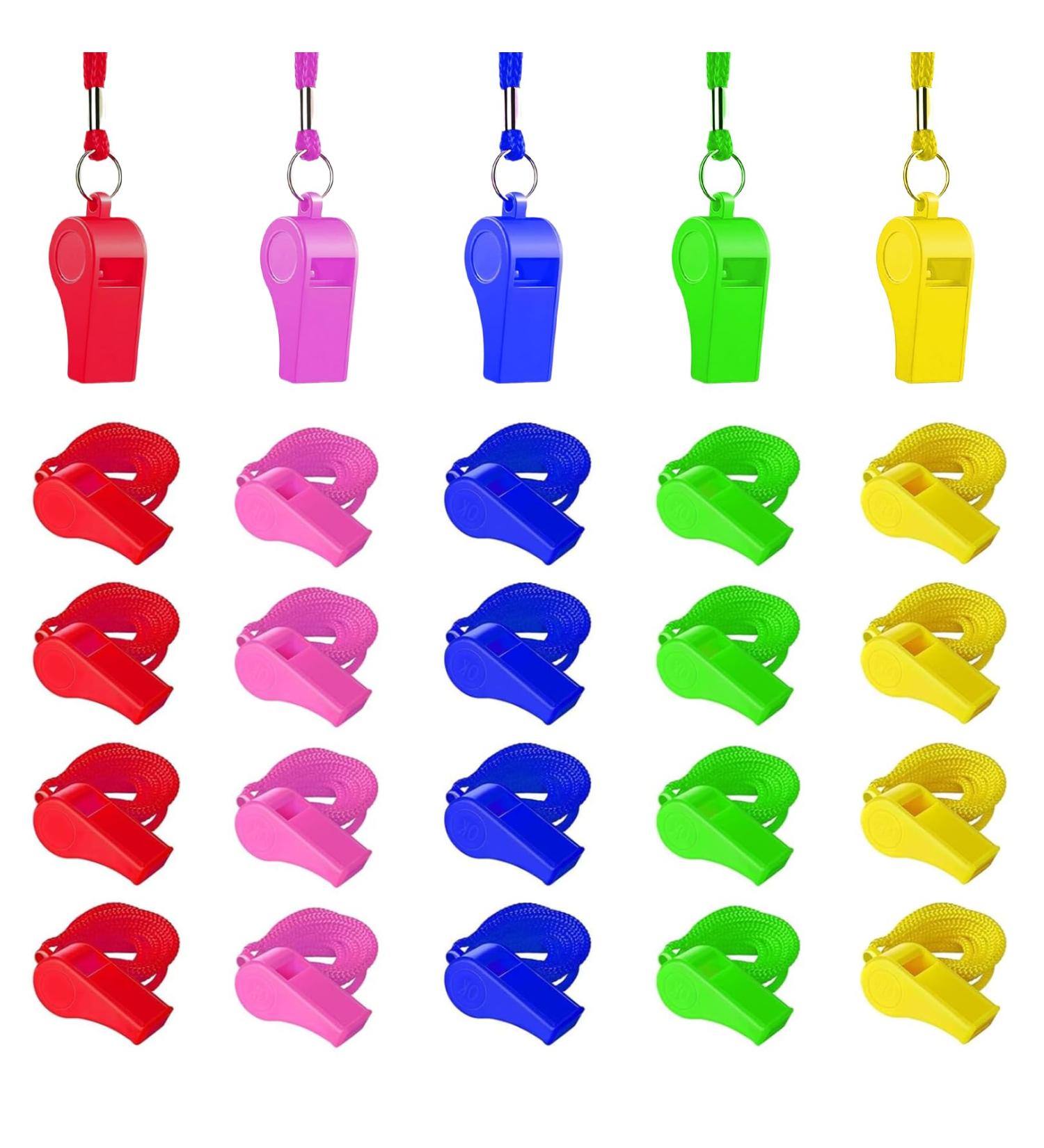 20 Piece Trill Whistle Set for Kids & Referees - Durable Plastic Sport Coaching Pipe | Perfect for Emergency Use & Training - Buy Online on GoSupps.com