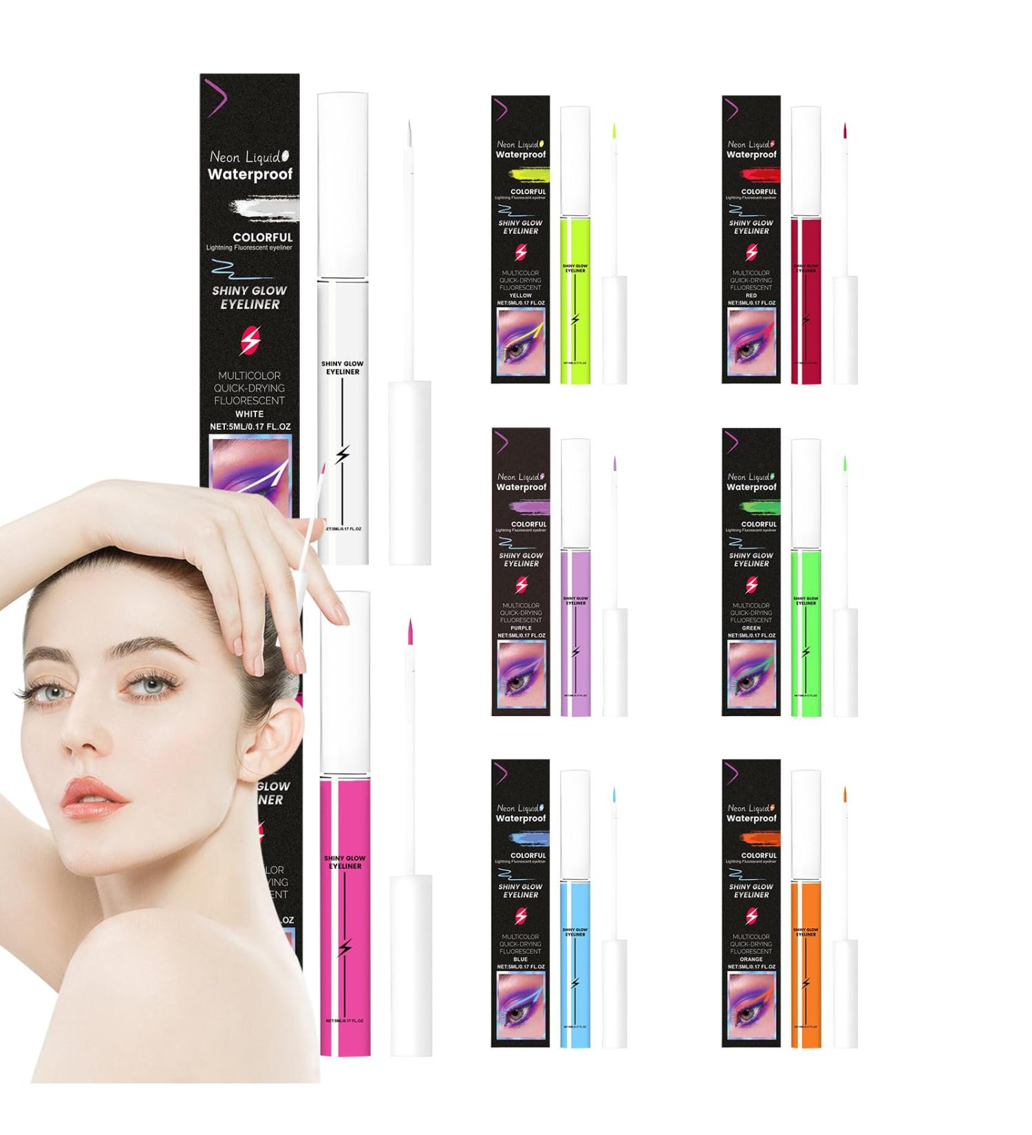 For Eyes | 8 Colors Luminescent Makeup - Waterproof Eyeliner with Long Lasting Wear - For Outdoor Events Daily Use Parties Nights Out Home Travel Weddings Work Women and Girls - Buy Online on GoSupps.com