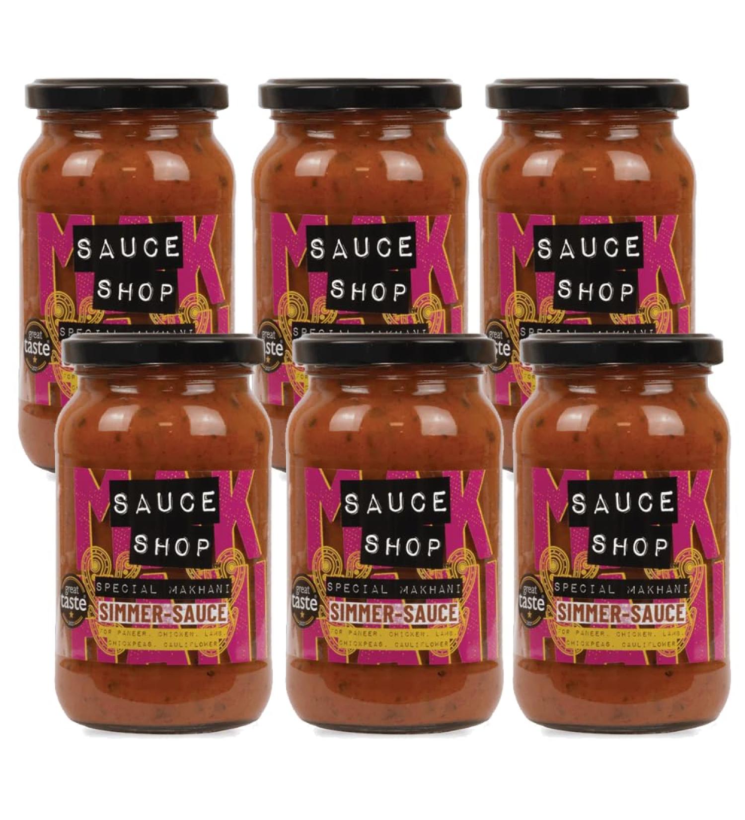 Sauce Shop - Special Makhani Simmer Sauce Pack of 6 - Indian Curry - 6x 360g Glass Jars