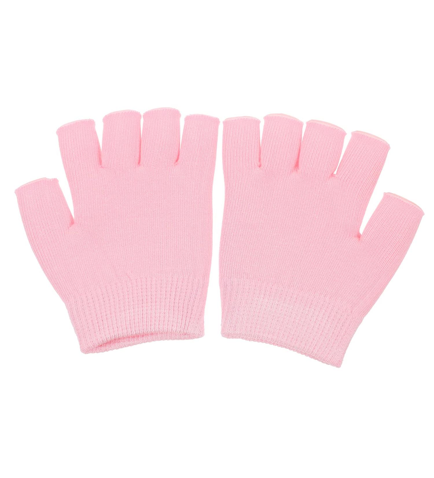 Lurrose 1 Pair Gel Moisturizing Gloves Night Gloves Mens Glives Hand Spa Gloves Hand Softening Fingerless Knitted Gloves Men Lotion Fingerless Gel Gloves Winter Man Dipping Pink - Buy Online on GoSupps.com