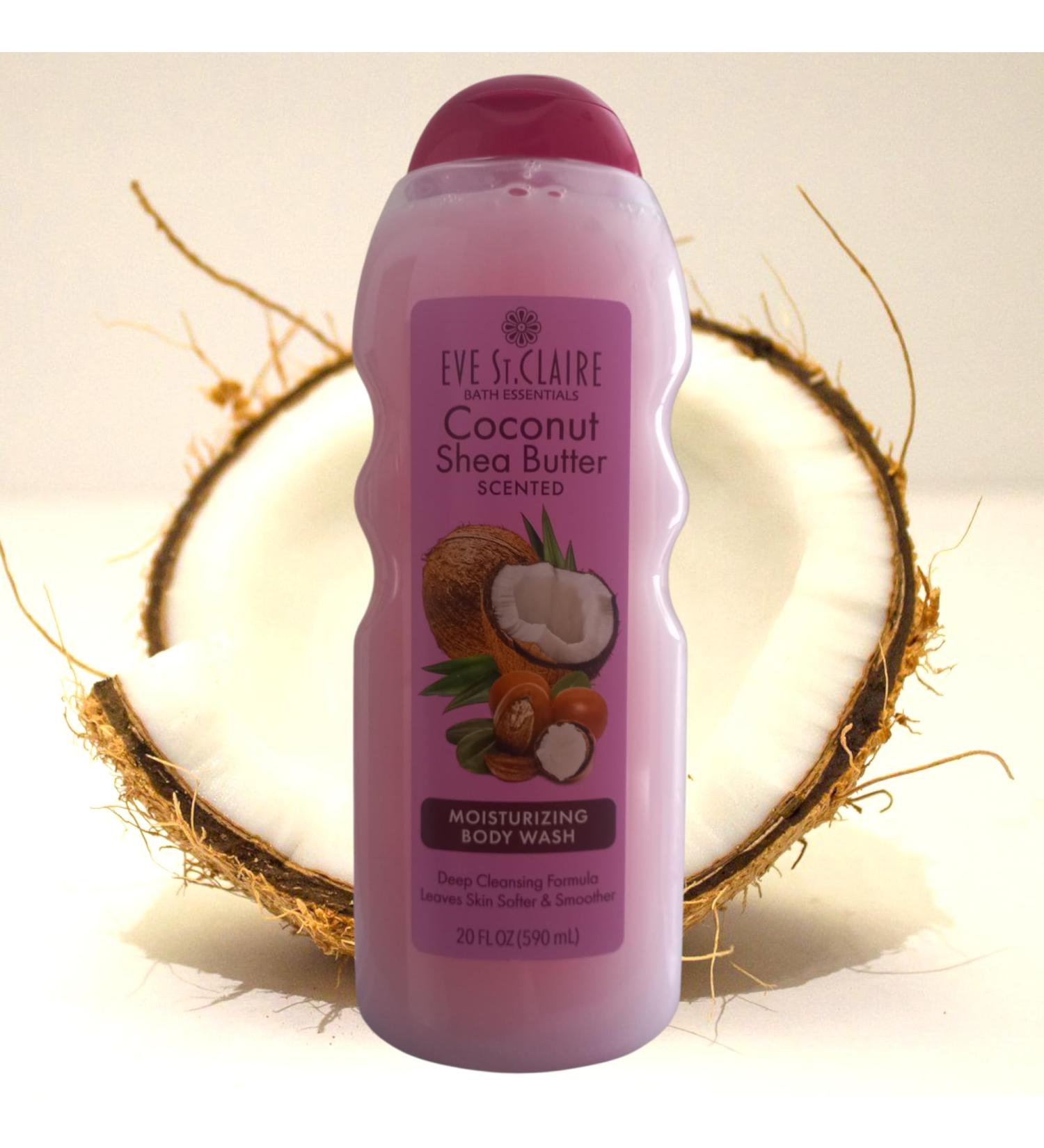 Eve St. Claire Coconut Shea Butter Moisturizing Body Wash Scented 20 fl oz ROSADO (Pack of 1)
