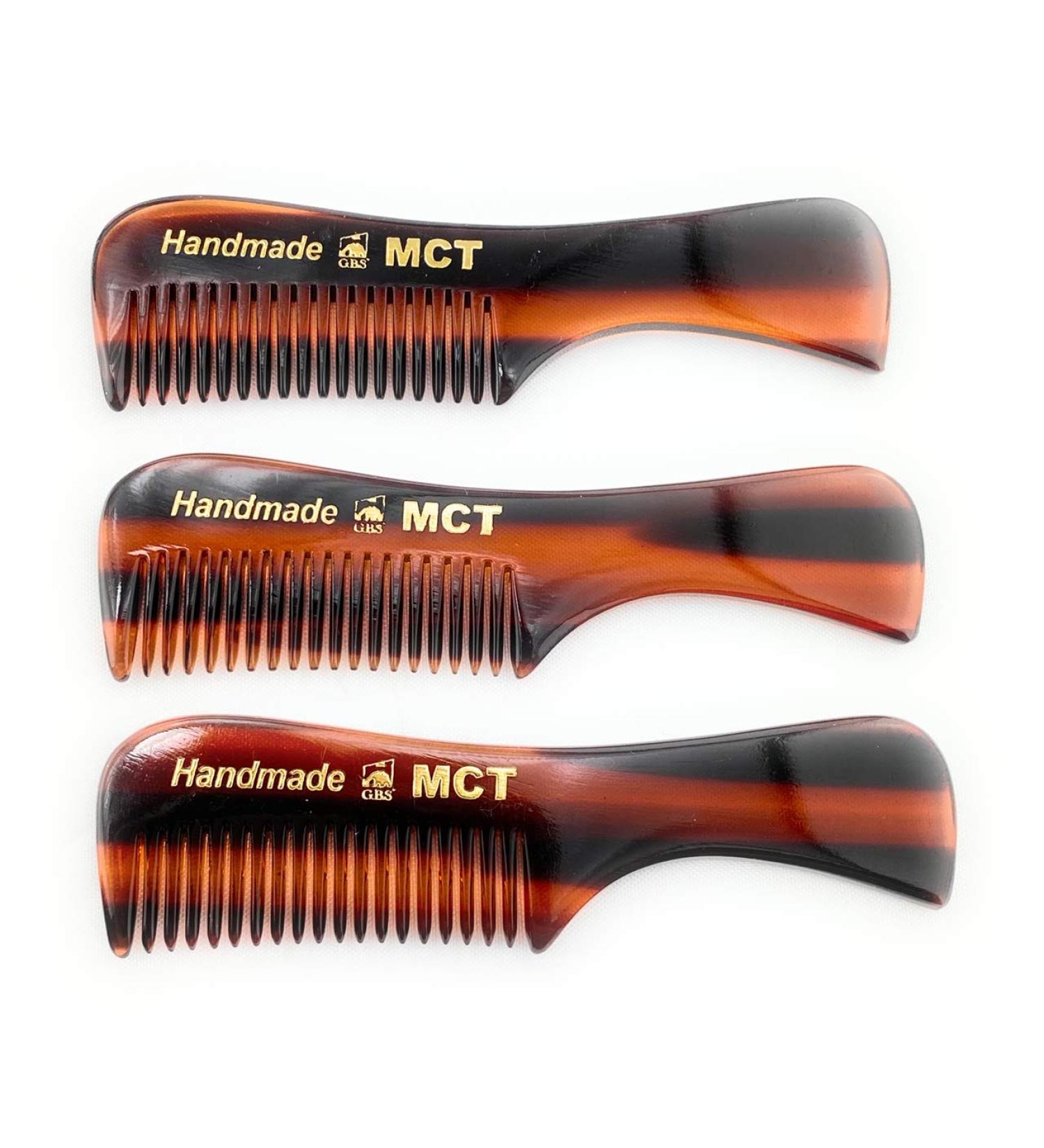 GBS MCT Stylish Pocket Comb Beard and Mustache Grooming comb for Men Daily Base Tortoise Hand-Made Cellulose Acetate Use for Home  Travel  and Office (3" long) Pack of 3 .MCT - Buy Online on GoSupps.com